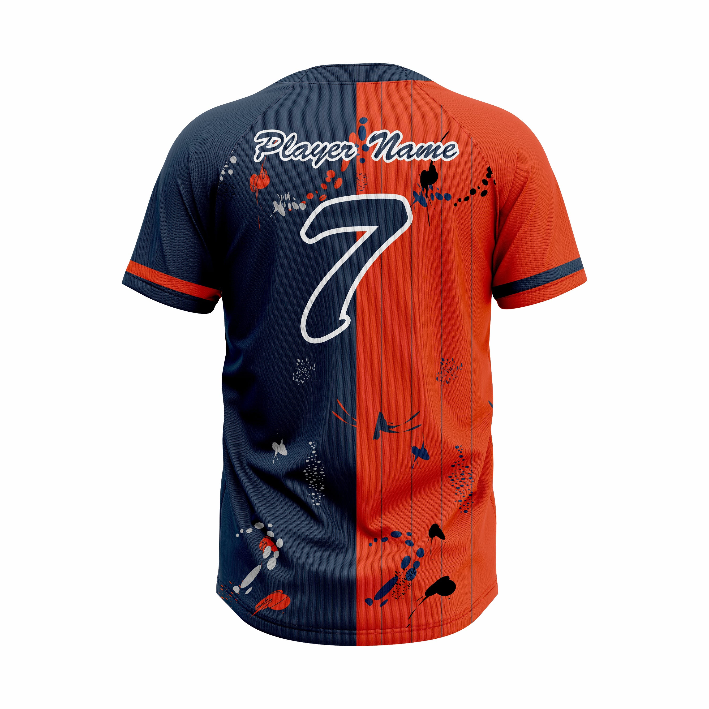 Custom Dark Blue & Red Authentic Baseball two Buttons Jersey