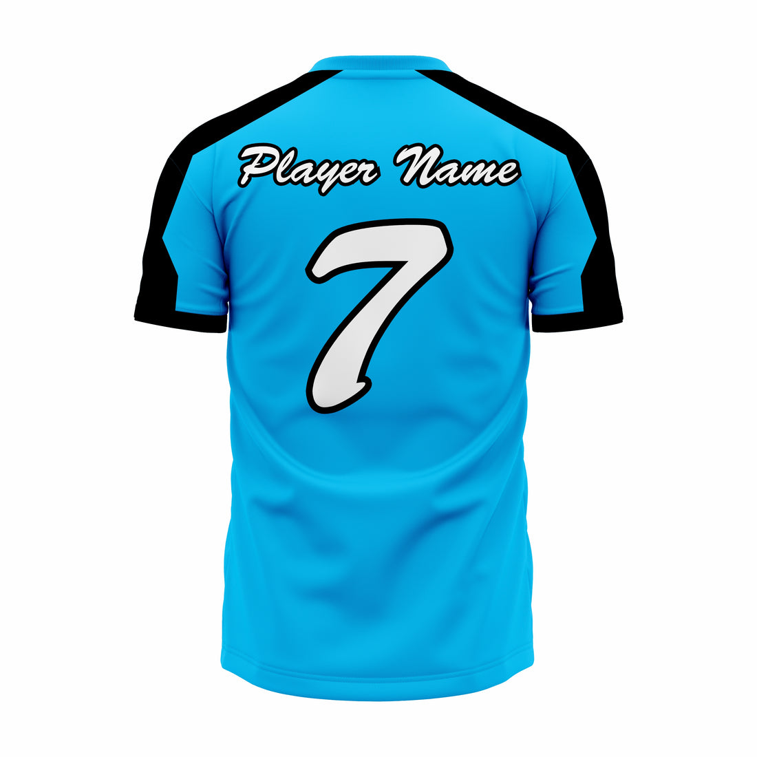 Custom Blue, Black & White V-Neck Softball Jerseys