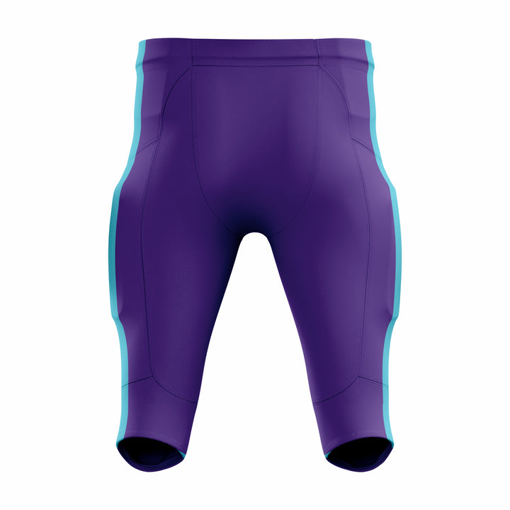 Custom Purple & Cyan American Football Pant