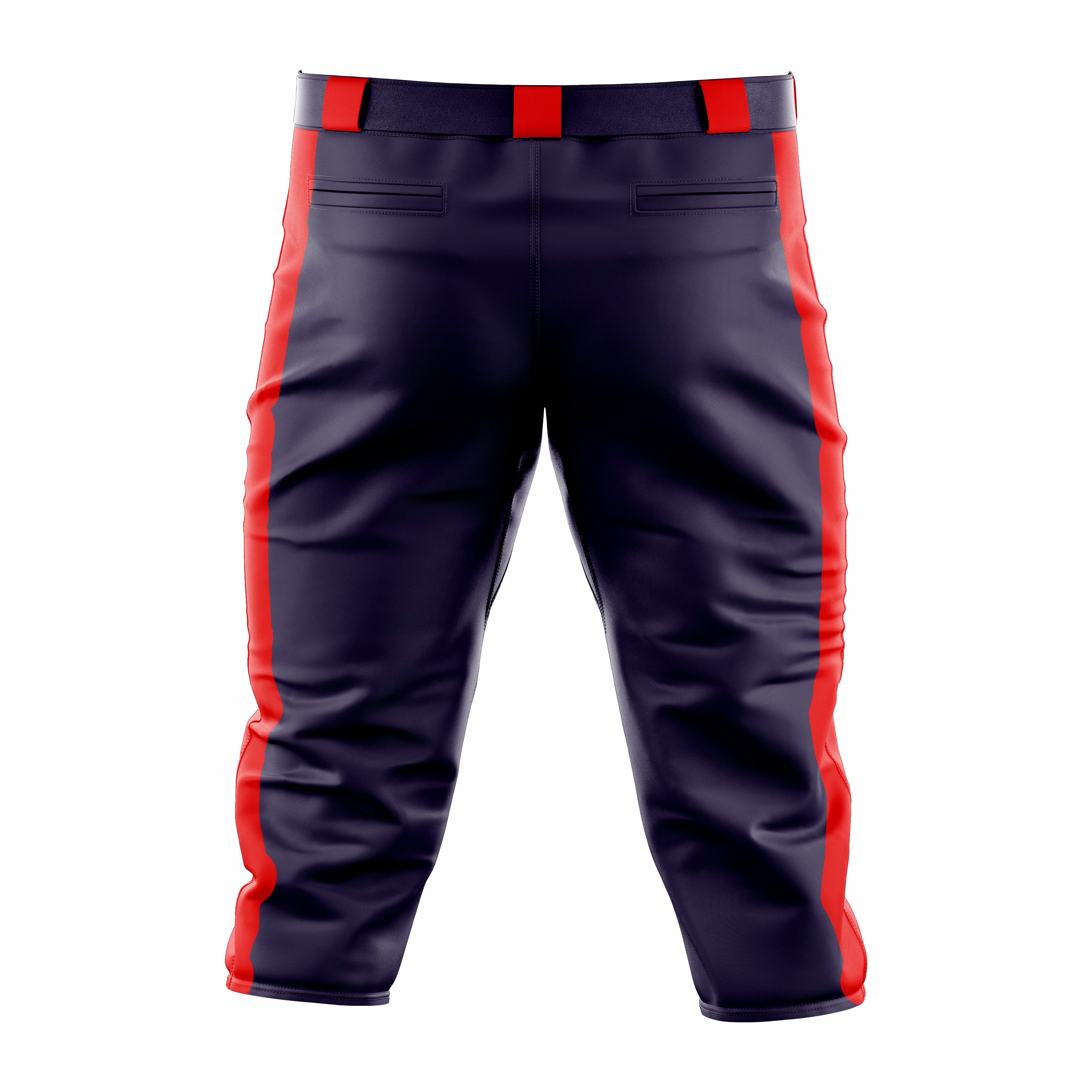 Custom Dark Blue & Red softball Knicker Pant