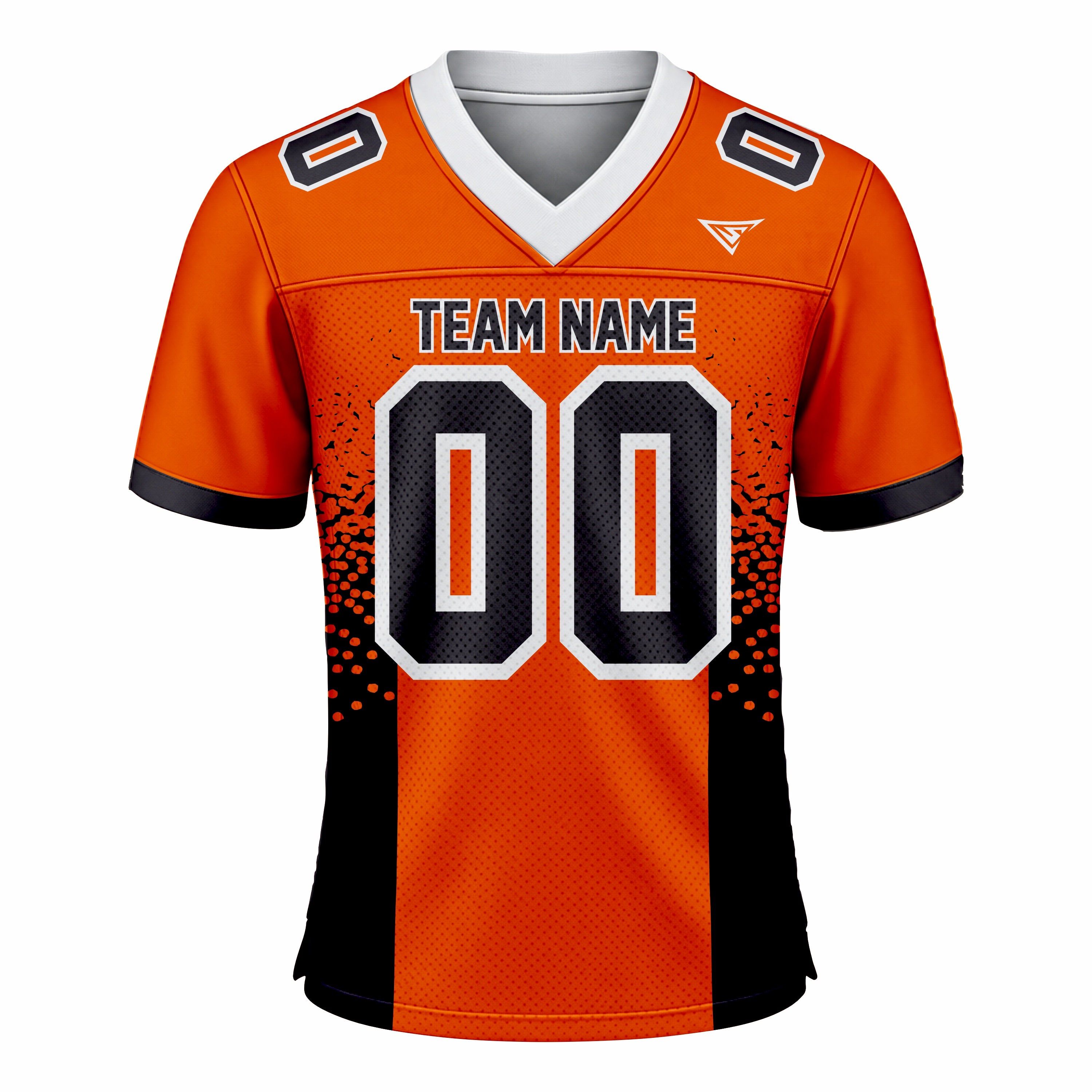 Custom Orange & Black American Football Fan Jersey