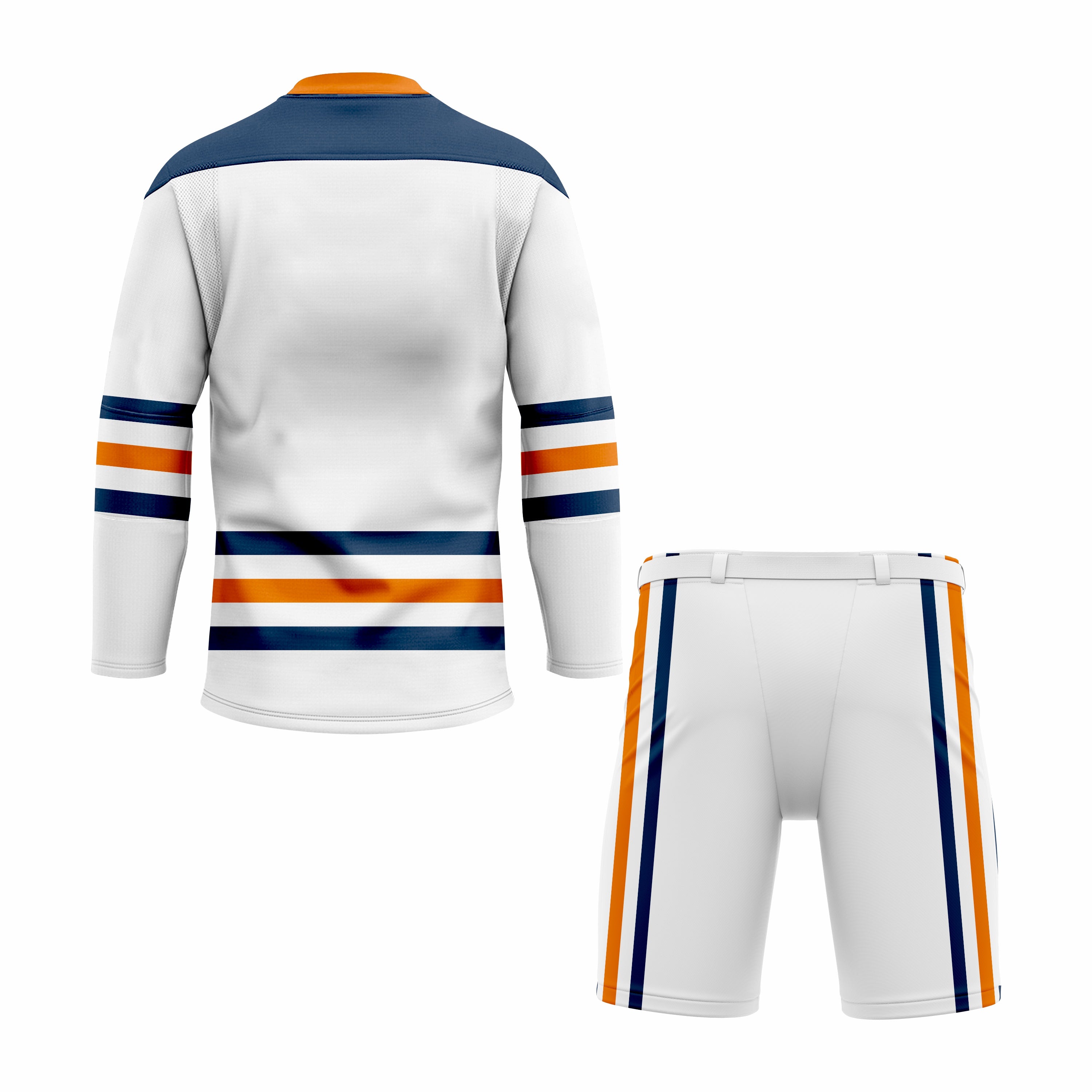 CUSTOM BLUE WHITE MUSTARD HOCKEY UNIFORM