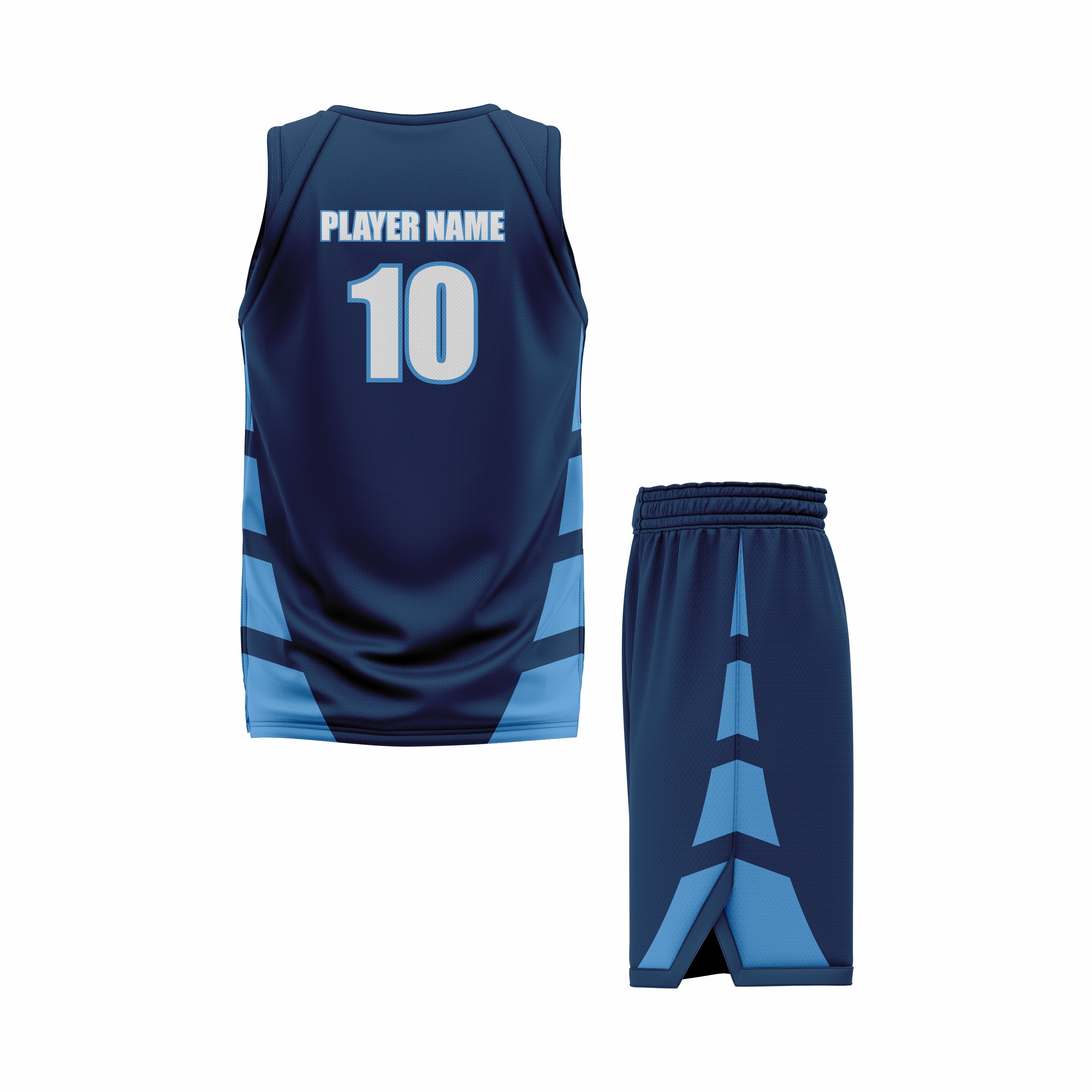 CUSTOM BLUE ROYAL BASKETBALL UNIFORM