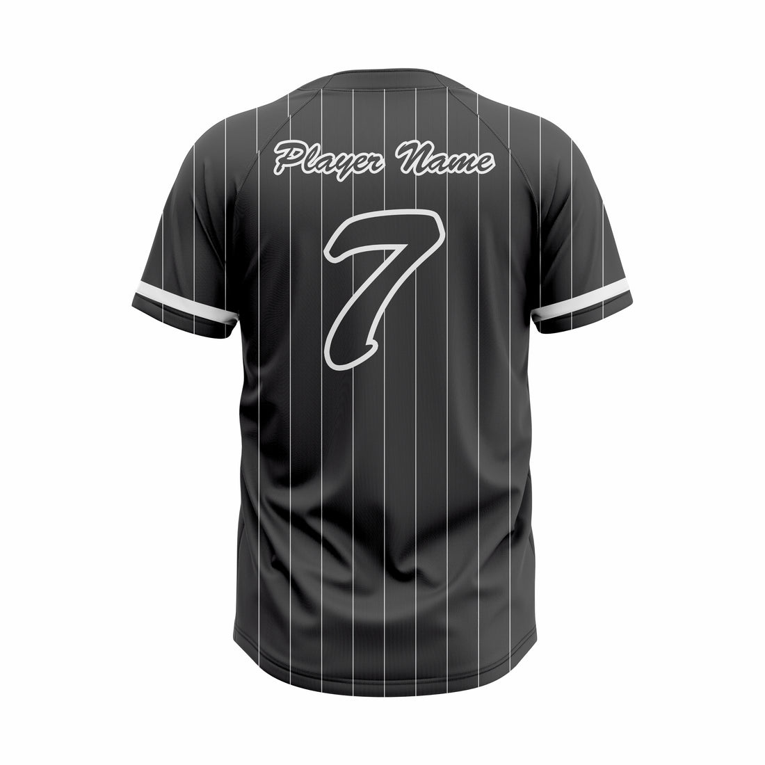 Custom Black & White Authentic Baseball two Buttons Jersey