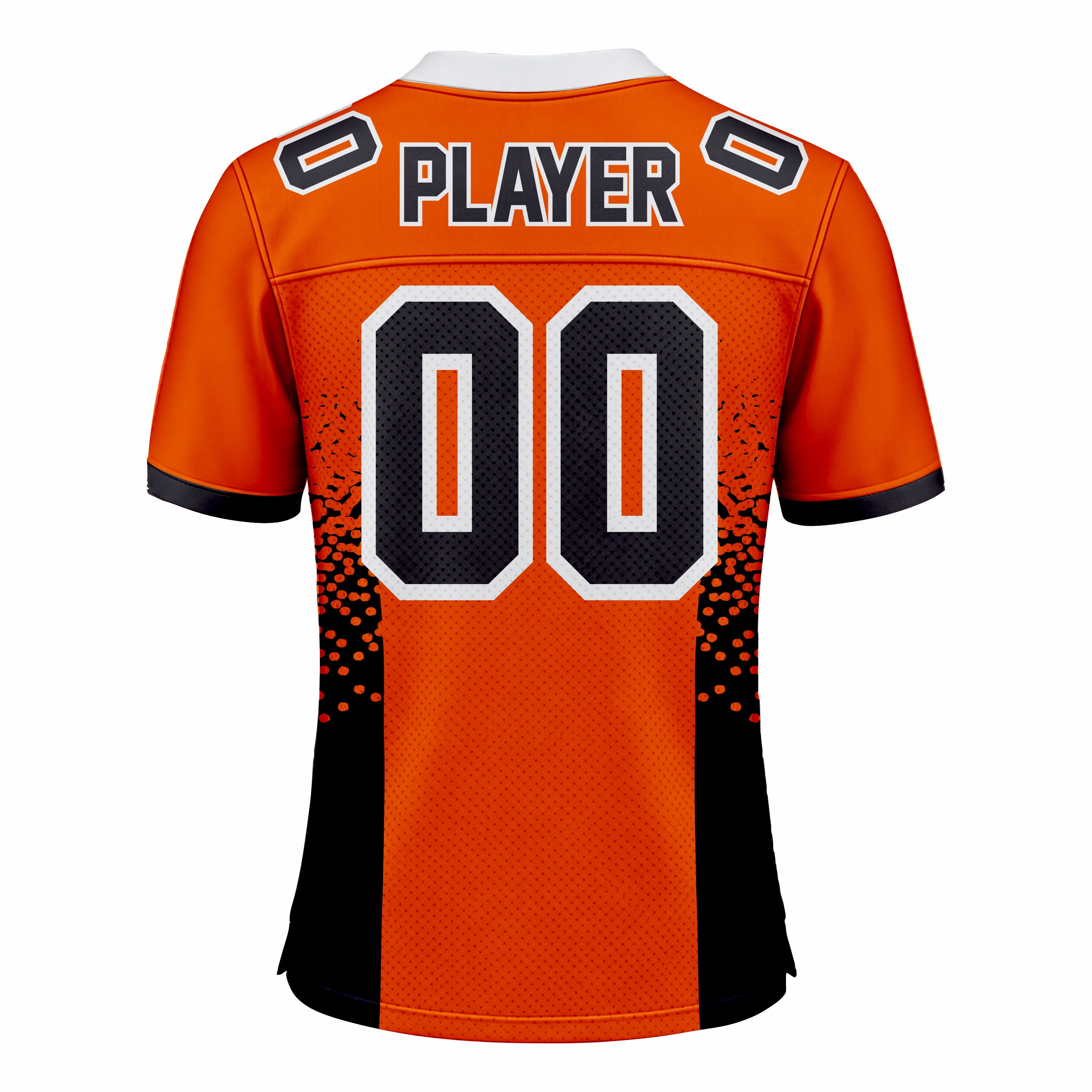 Custom Orange & Black American Football Fan Jersey