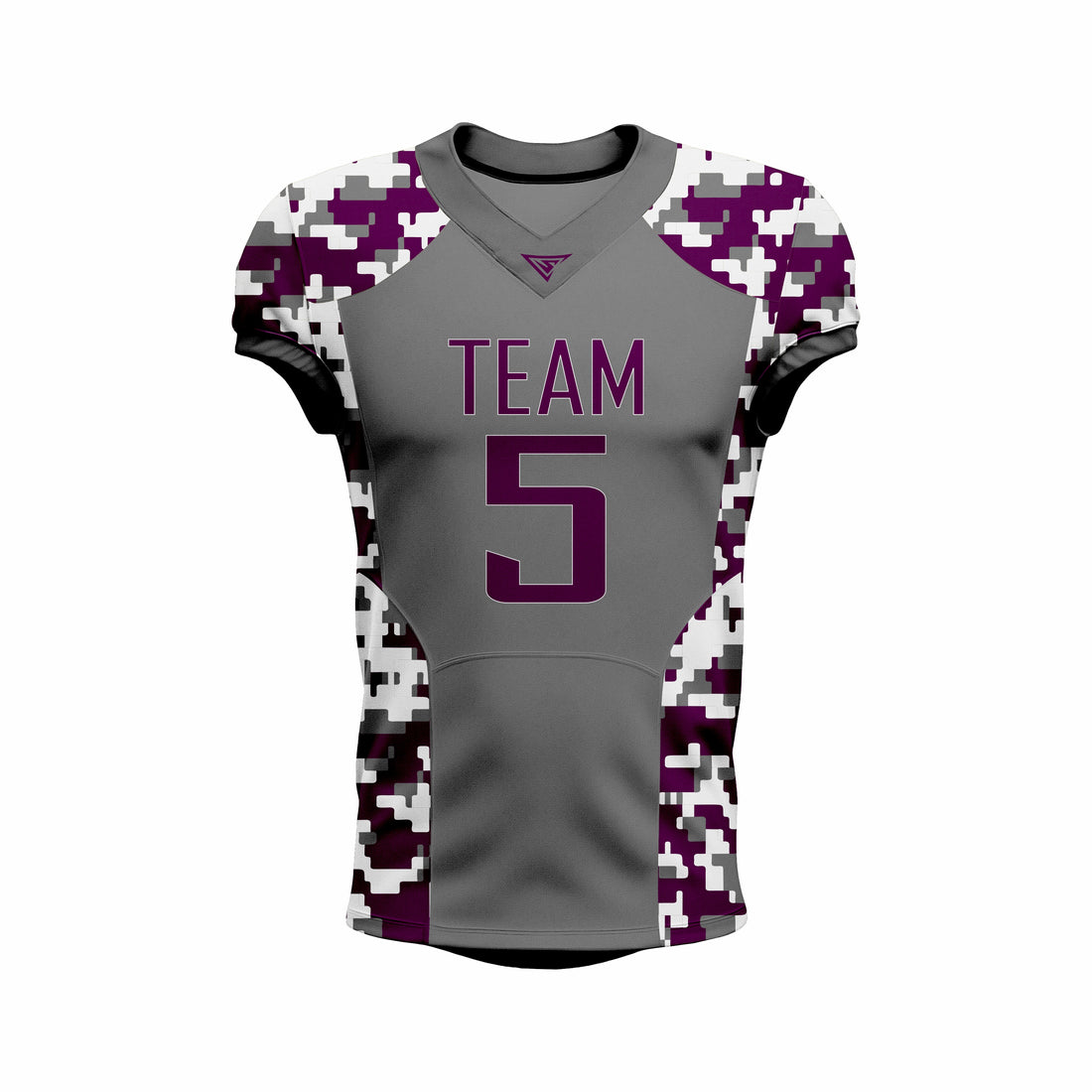 Custom Grey & Maroon American Football Jersey