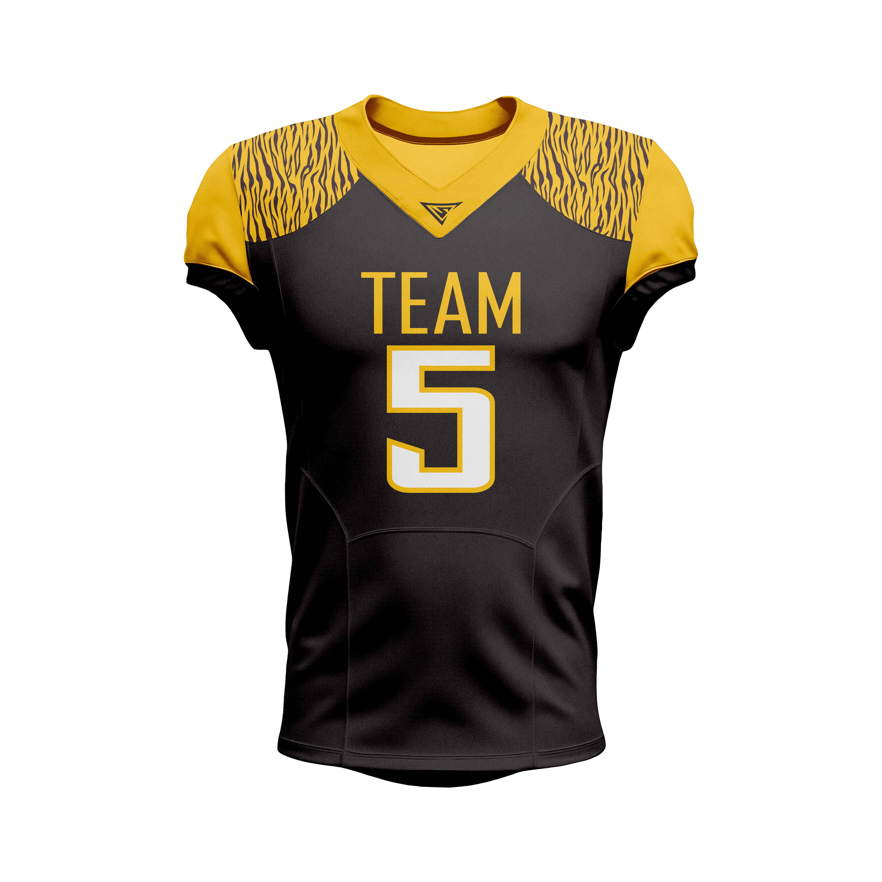 Custom Black & Orange American Football Jersey