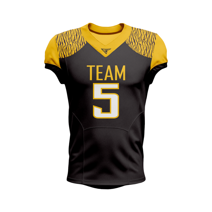 Custom Black & Orange American Football Jersey