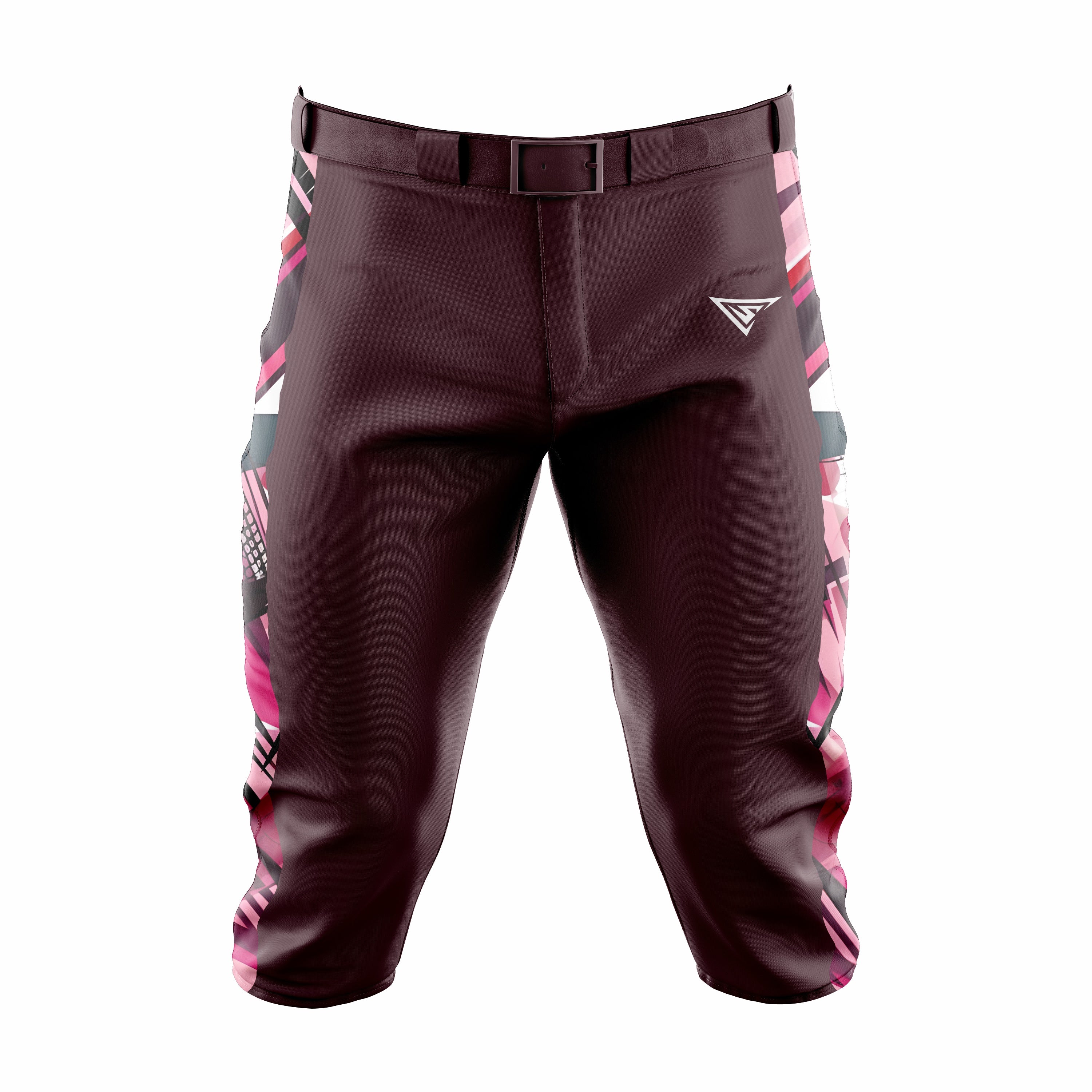 Custom Maroon & White Baseball Knicker Pant