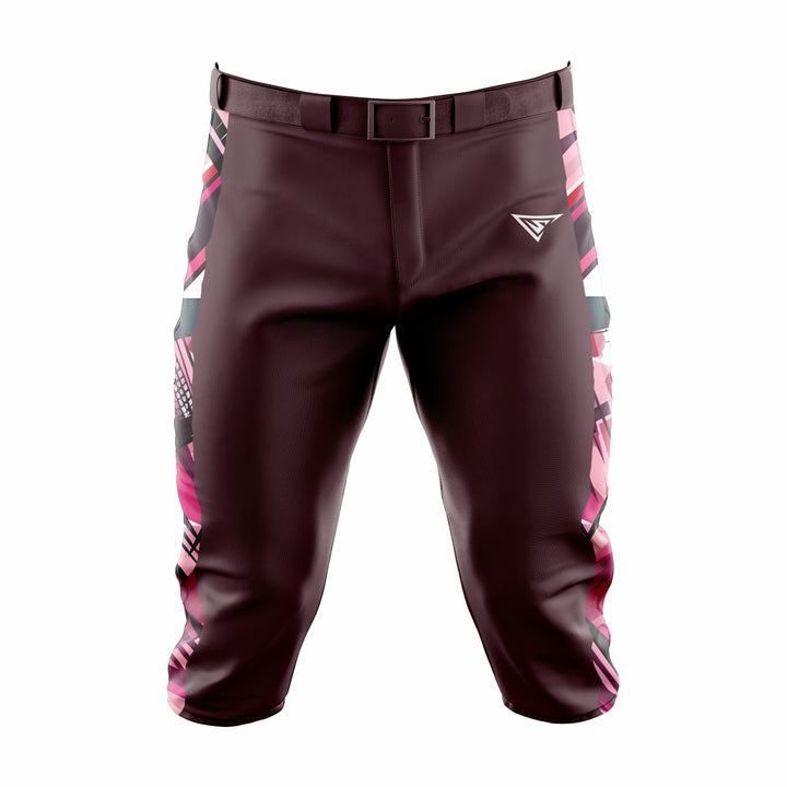 Custom Maroon & White Baseball Knicker Pant