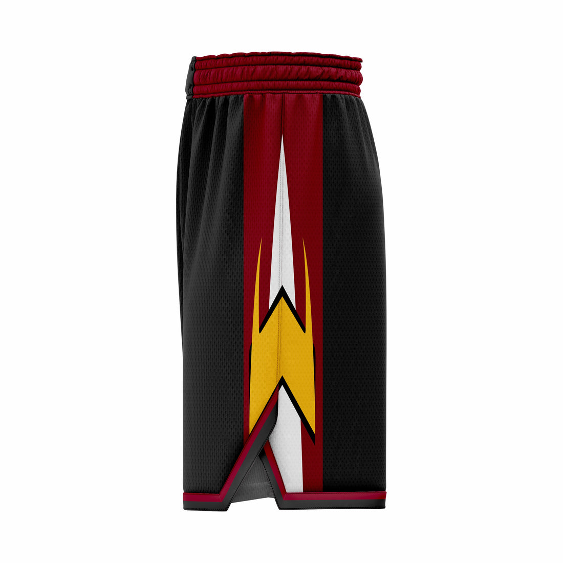 Custom Black, Red & Yellow Authentic Basketball Shorts