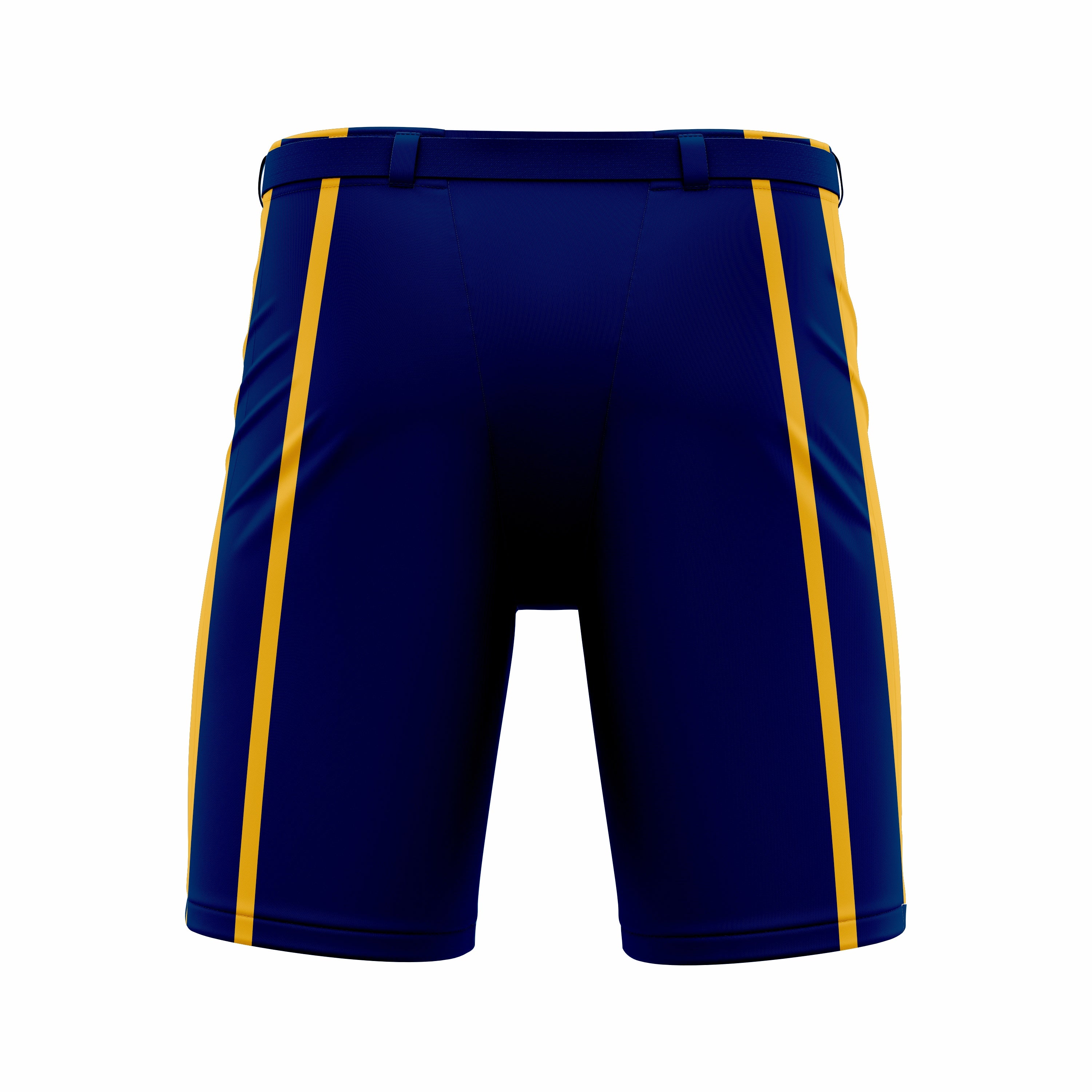 Custom Blue Yellow Hockey Shell Short
