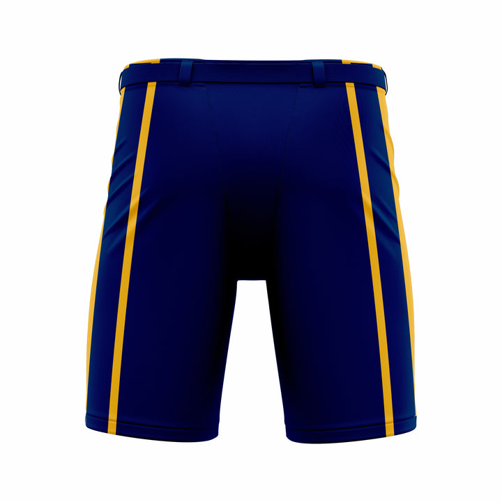 Custom Blue Yellow Hockey Shell Short
