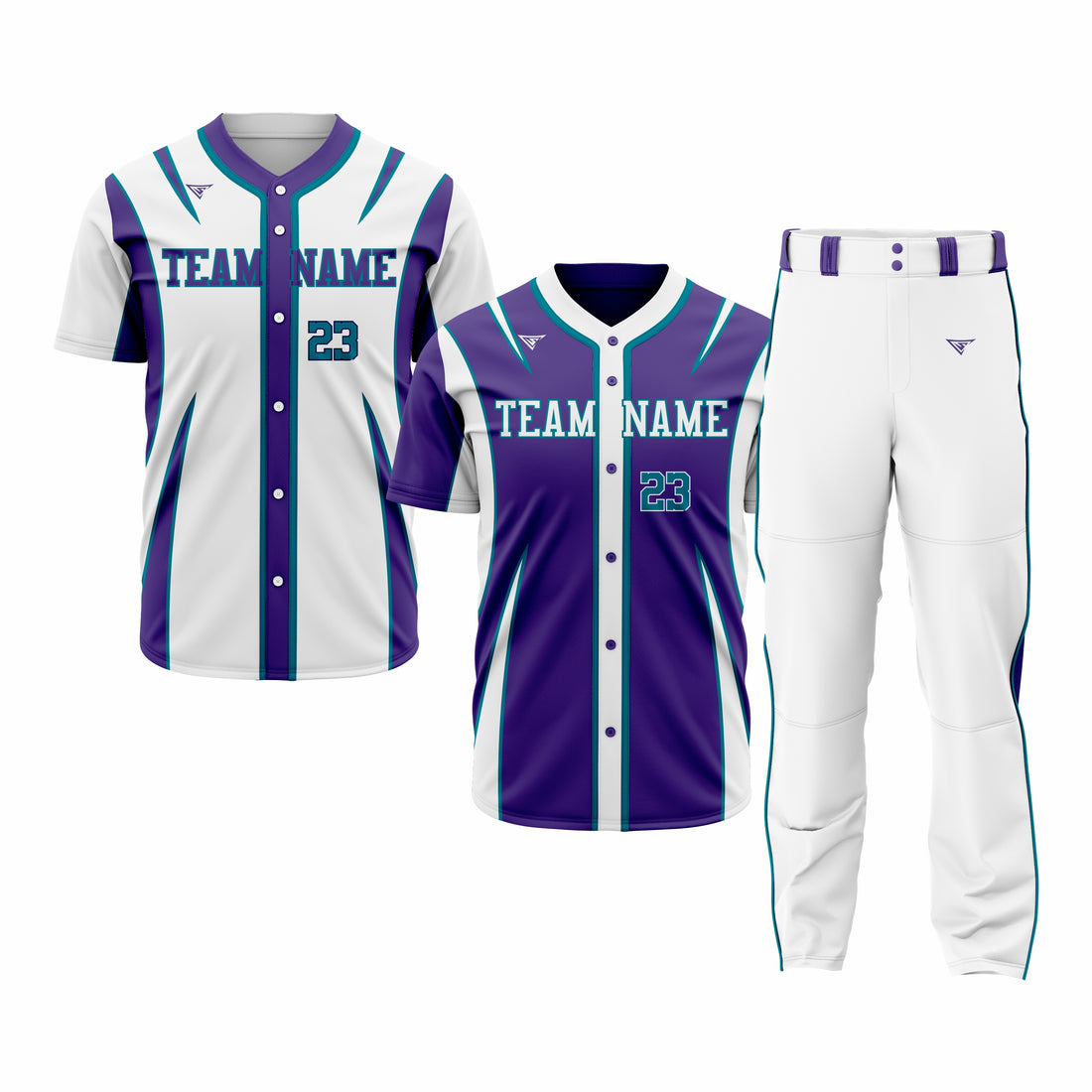 CUSTOM DARK BLUE & WHITE BASEBALL TEAM UNIFORM PACKAGE - PRO