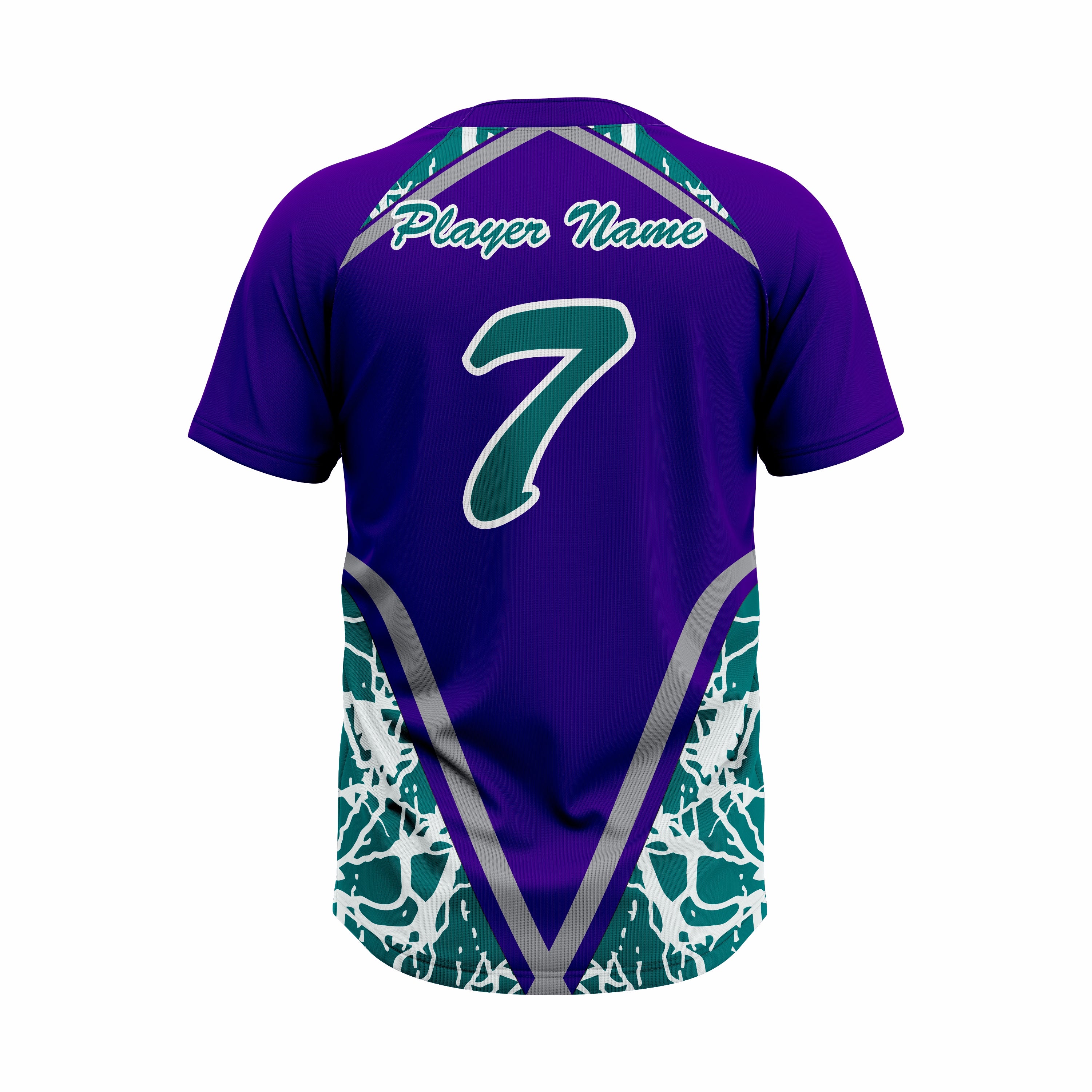 Custom Dark Blue, Green & White Authentic Baseball two Buttons Jersey