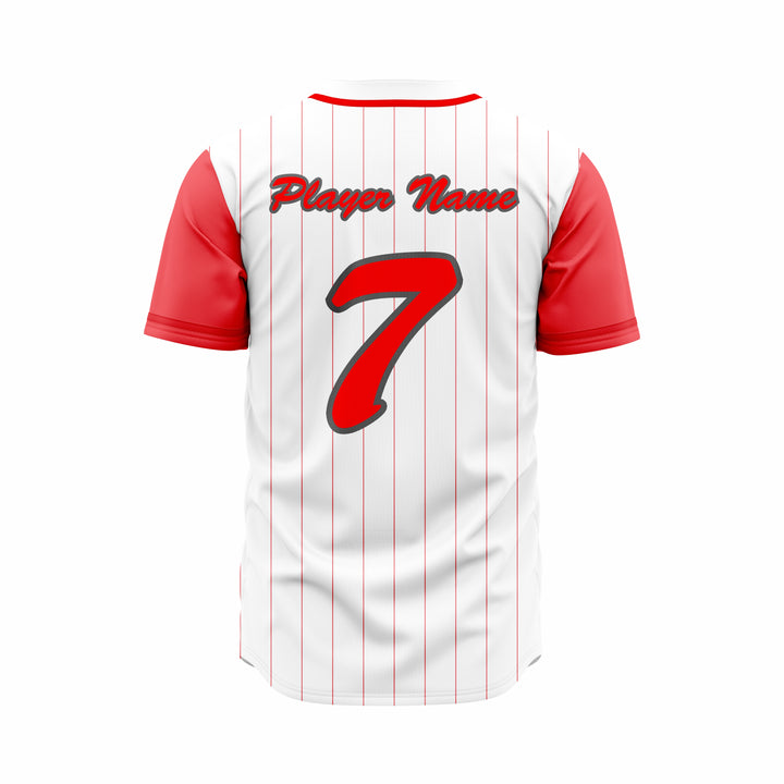Custom Baseball full Buttons Jersey Sublimated