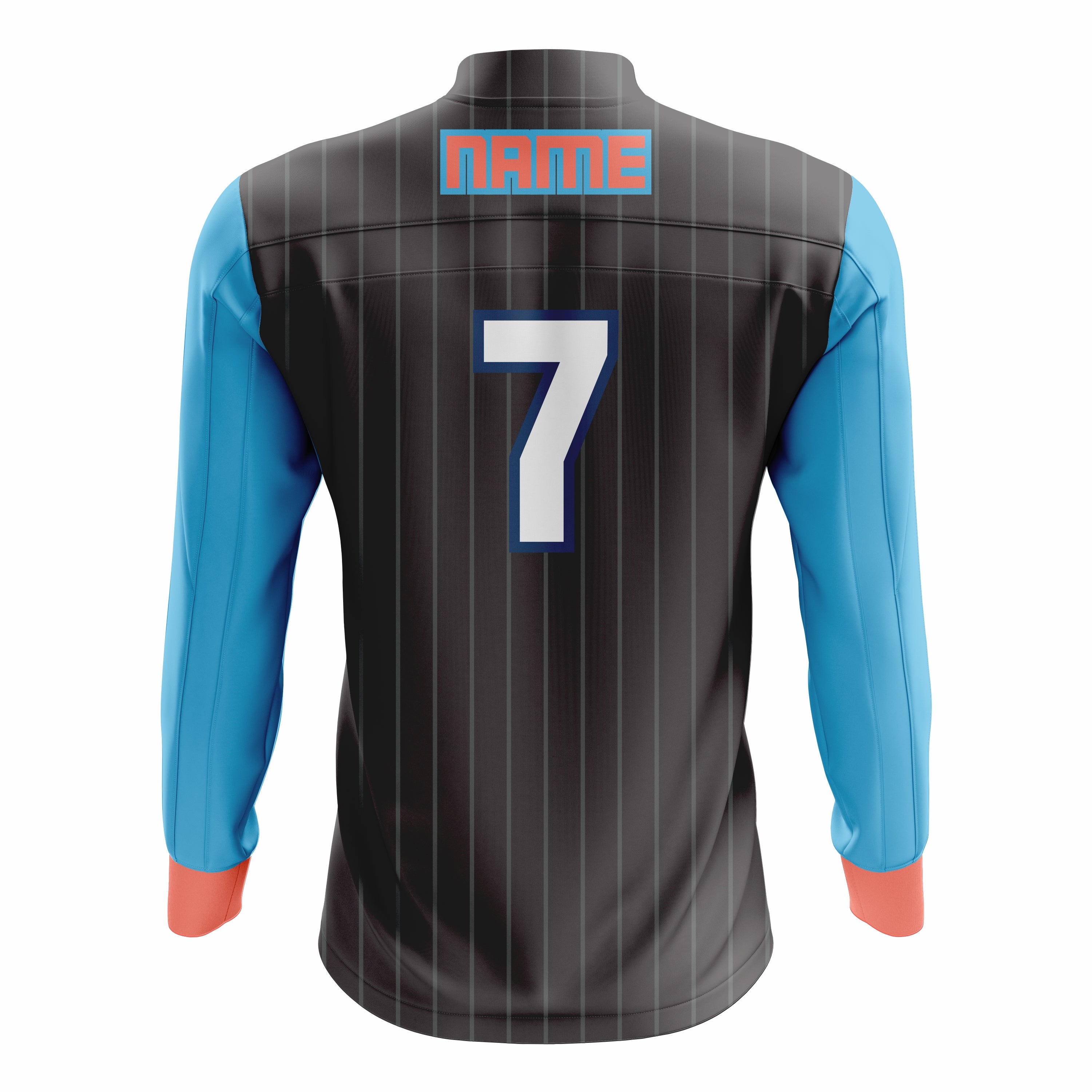 Custom Black, Cyan & Red ¼ ZIP LONG SLEEVE WARM UP SOFTBALL JACKET