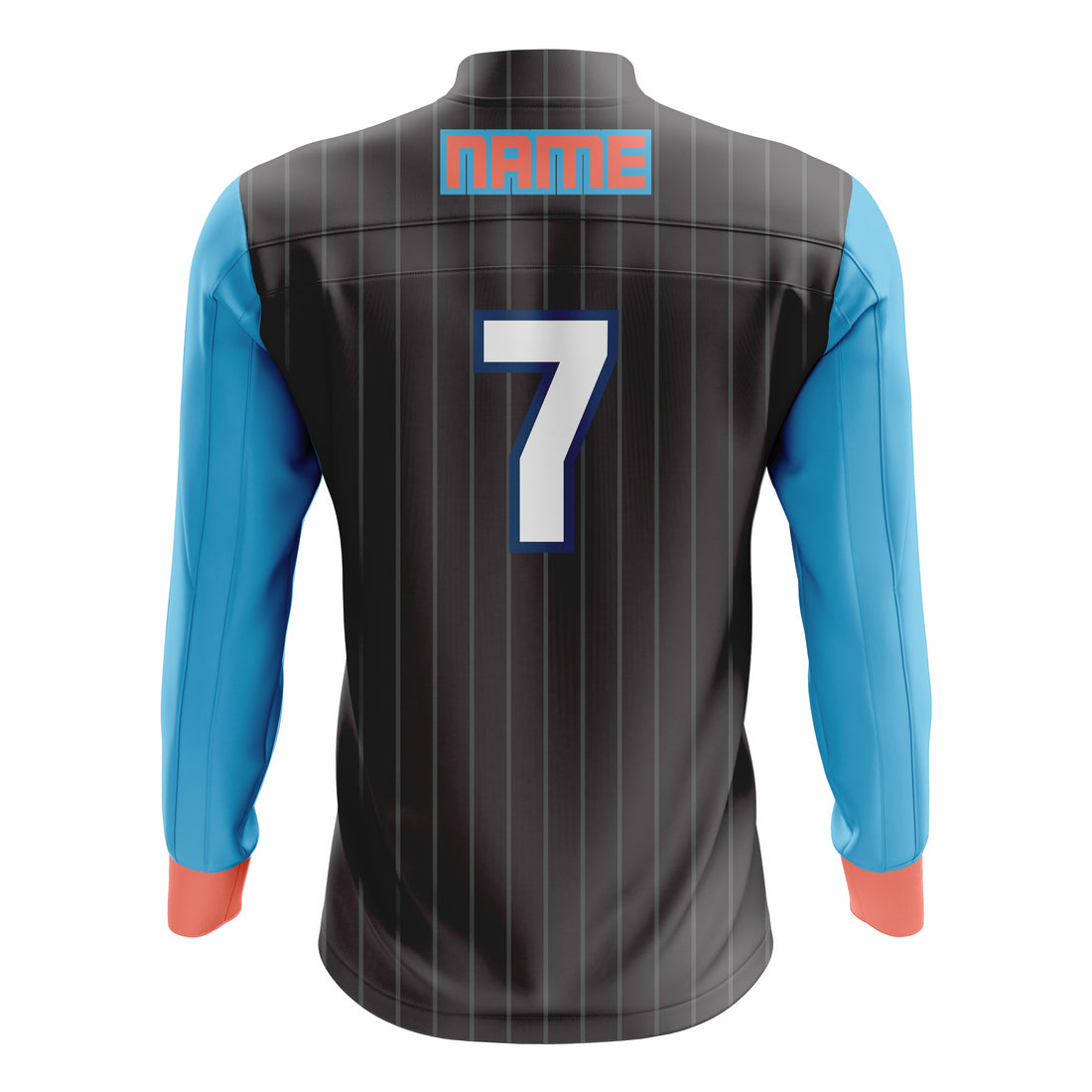 Custom Black, Cyan & Red ¼ ZIP LONG SLEEVE WARM UP SOFTBALL JACKET