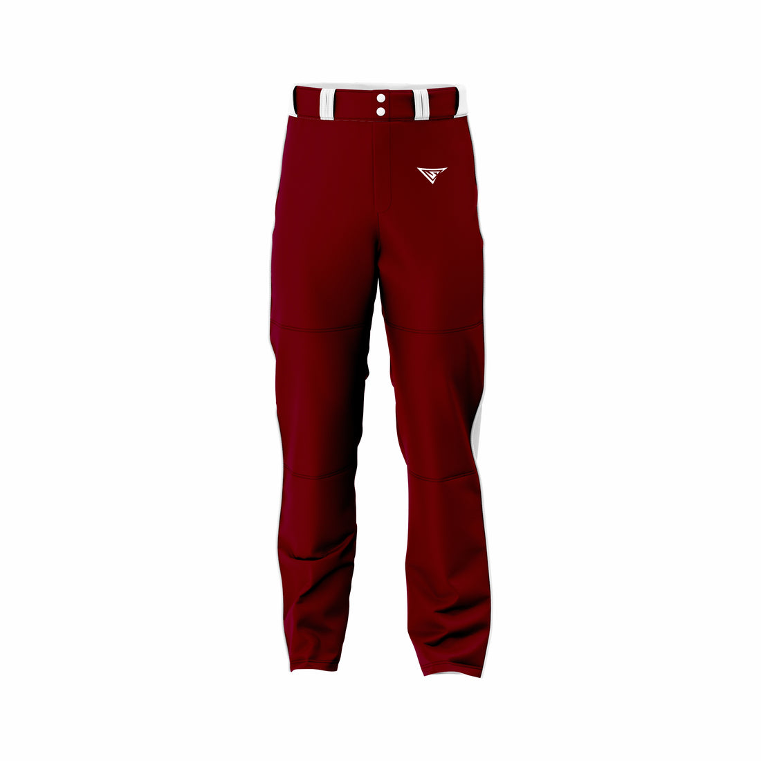 Custom Maroon & white softball Pant