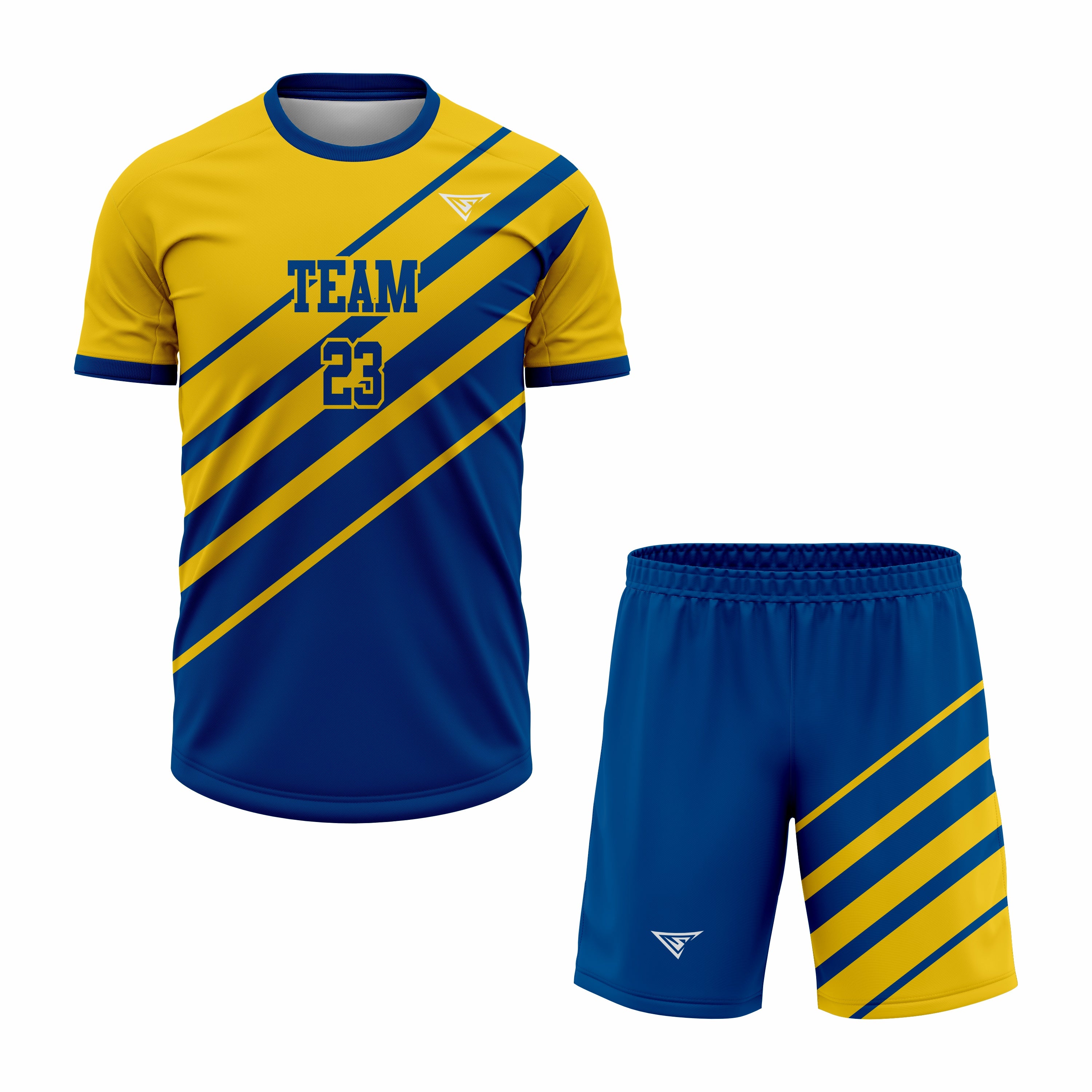 CUSTOM BLUE YELLOW SOCCER UNIFORM