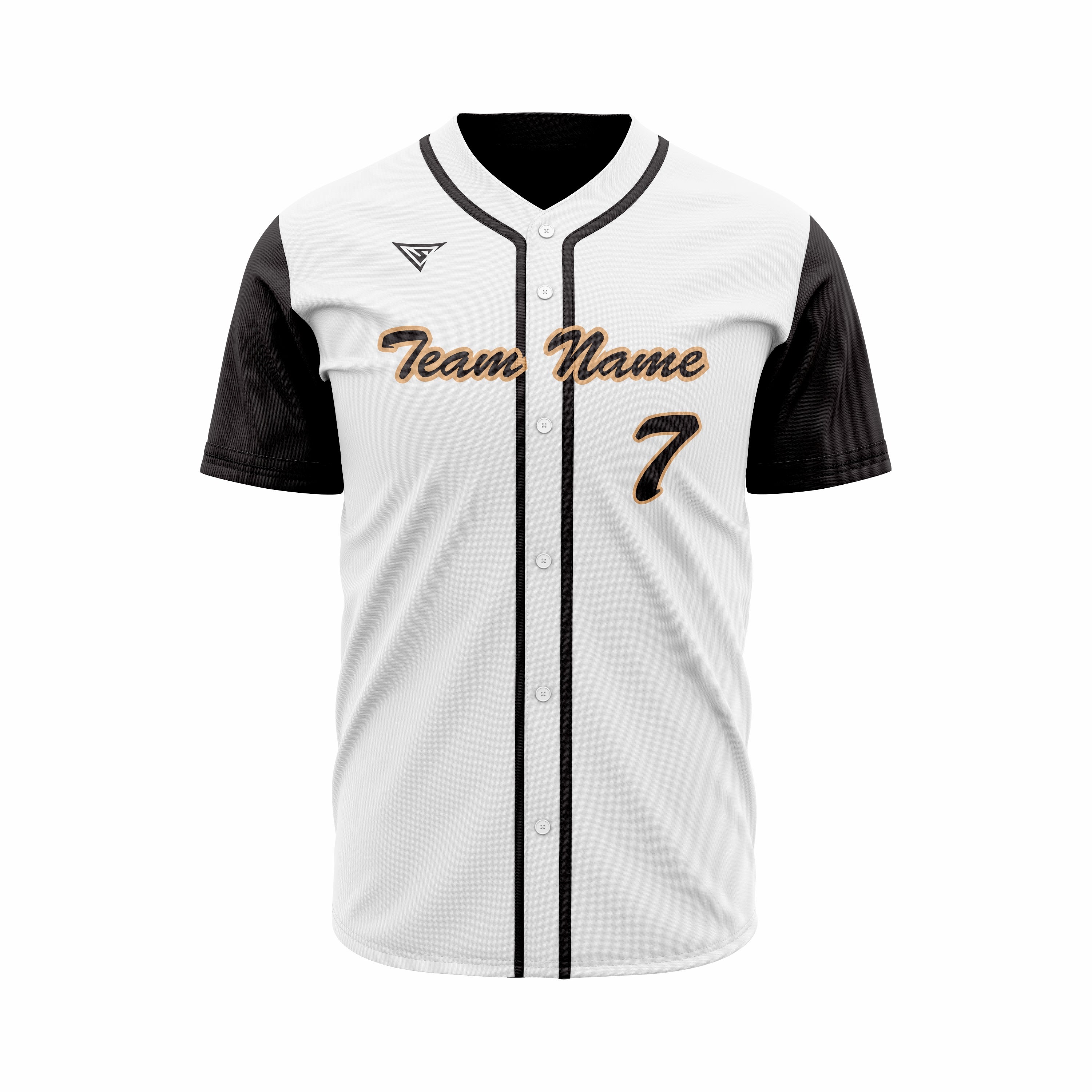 Custom White, Black & Green Authentic Baseball full Buttons Jersey