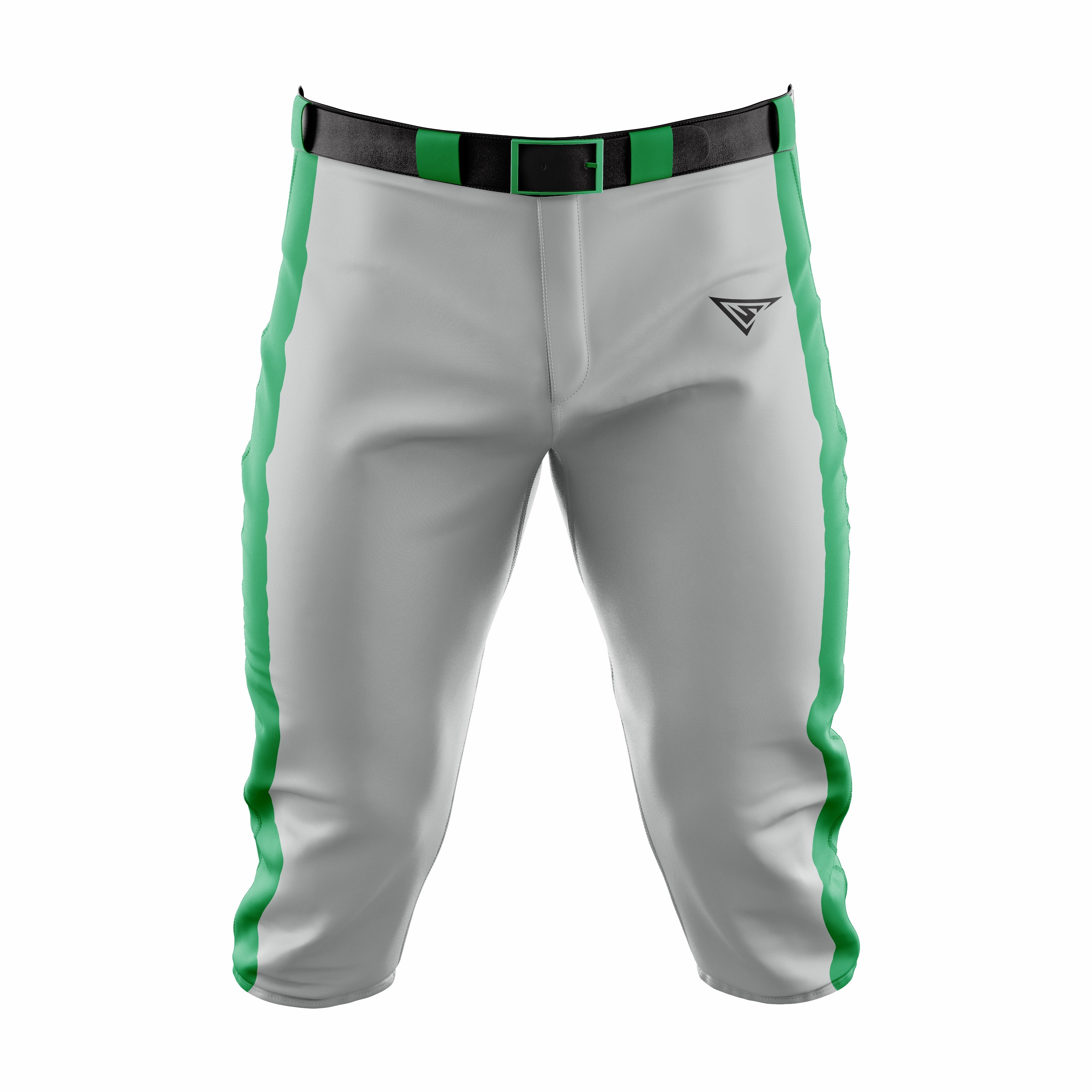Custom Grey & Green Baseball Knicker Pant