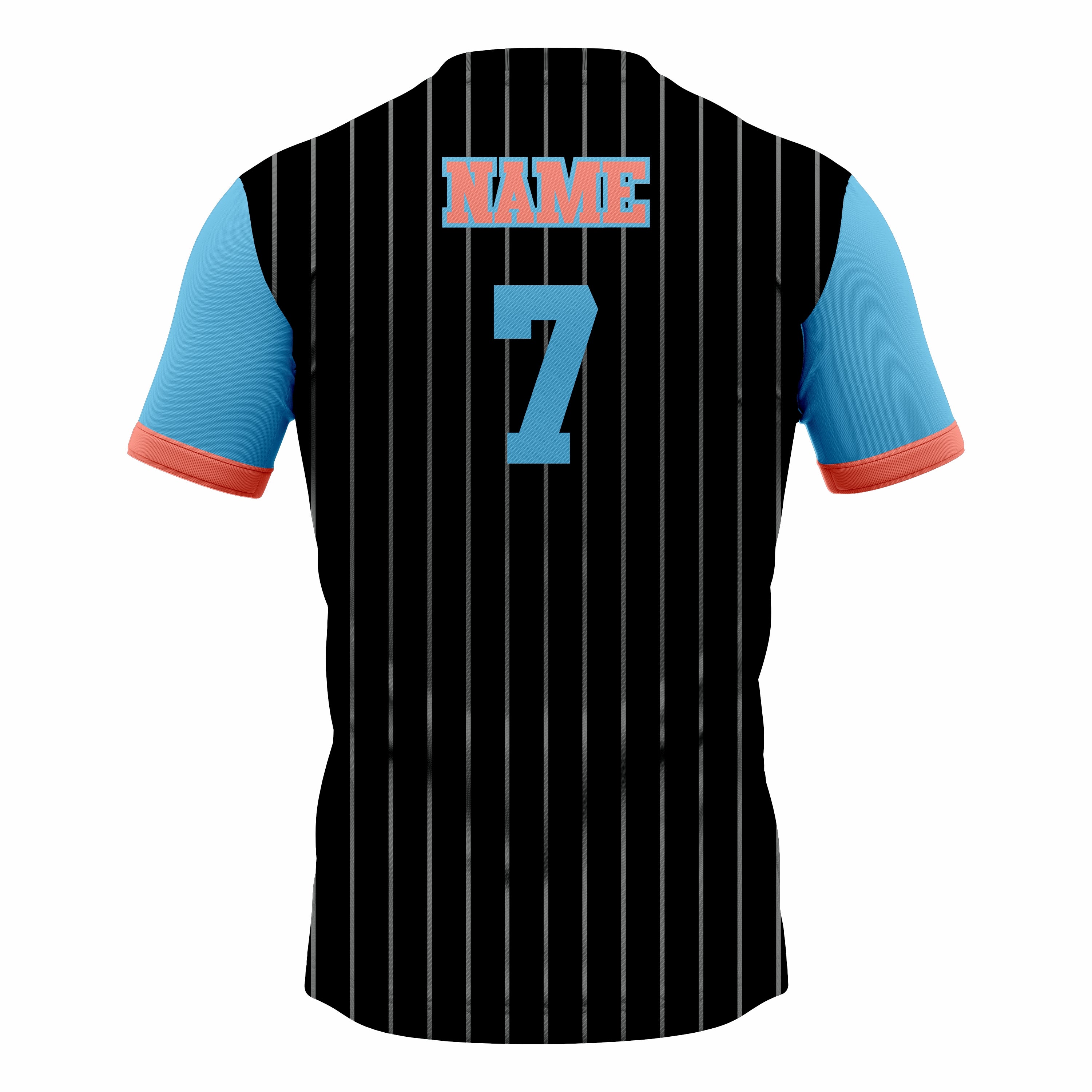 Custom Blue & Black Crew Neck Softball Jerseys- Personalized team Uniforms