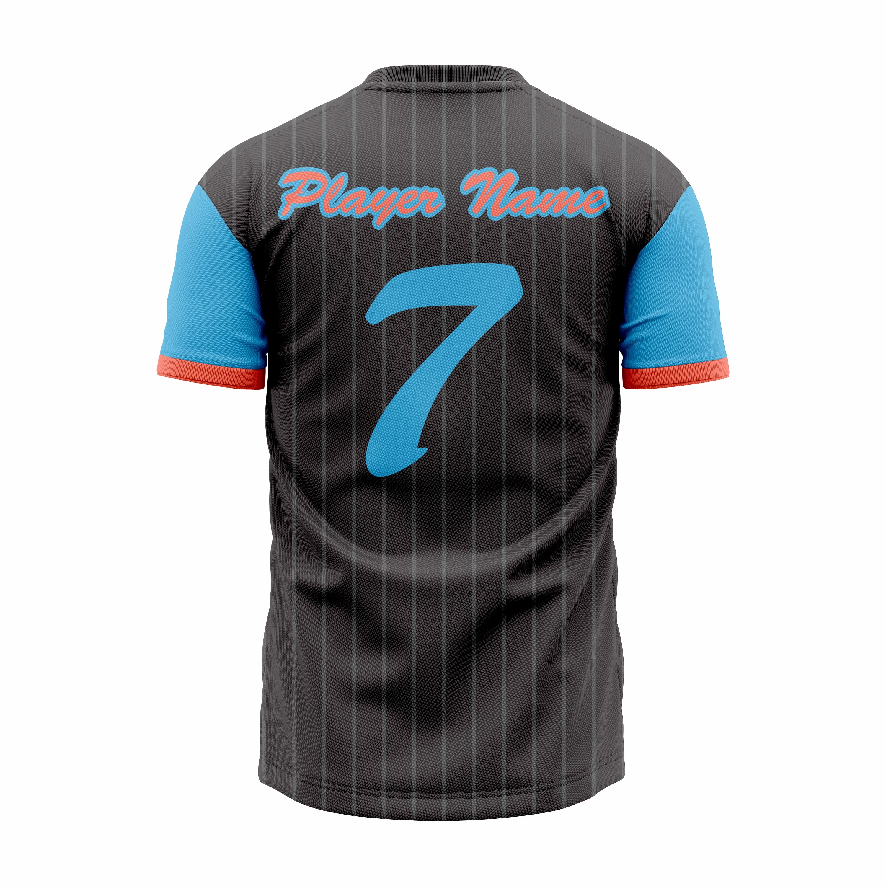 Custom Blue & Black V-Neck Softball Jerseys