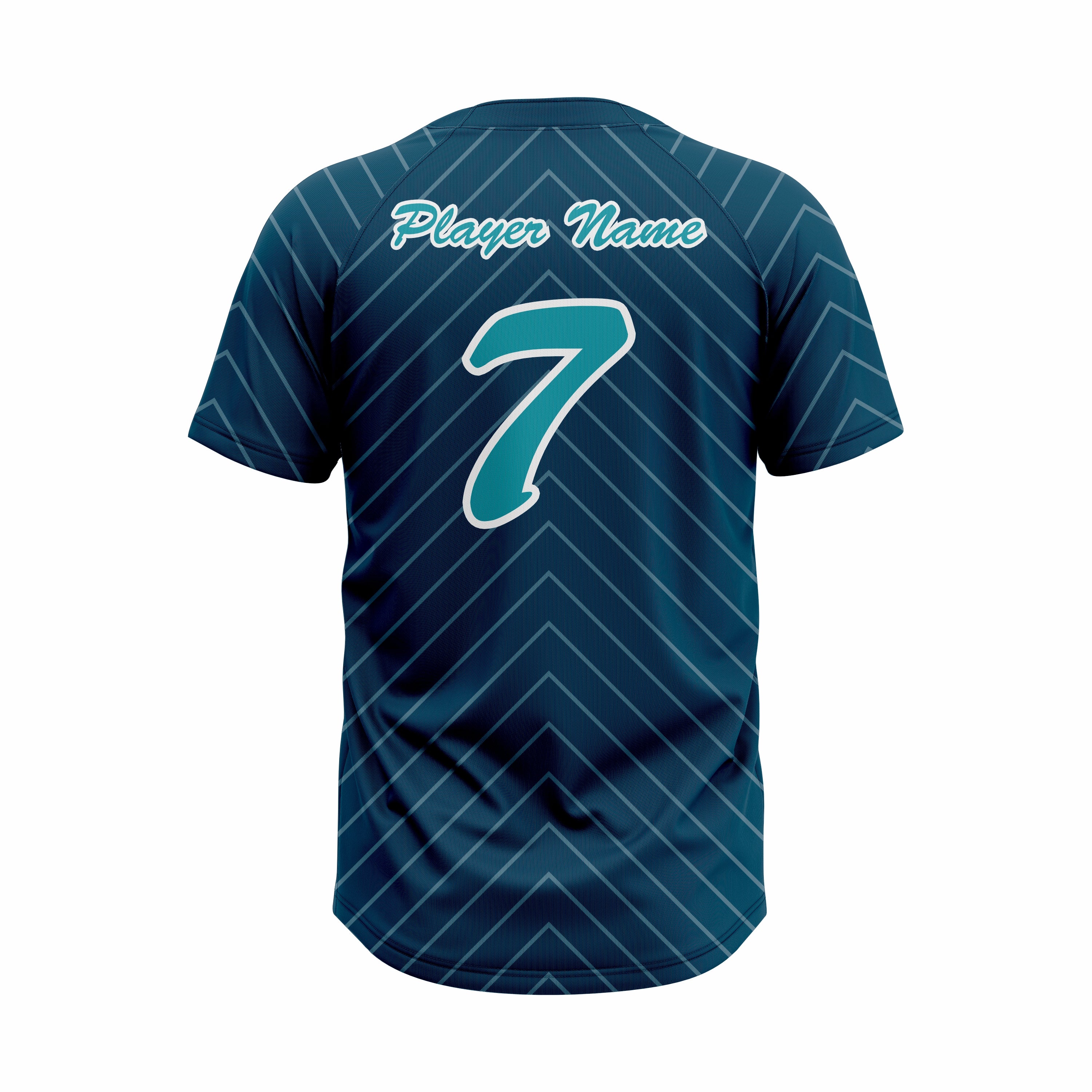 Custom Dark Blue Authentic Baseball two Buttons Jersey