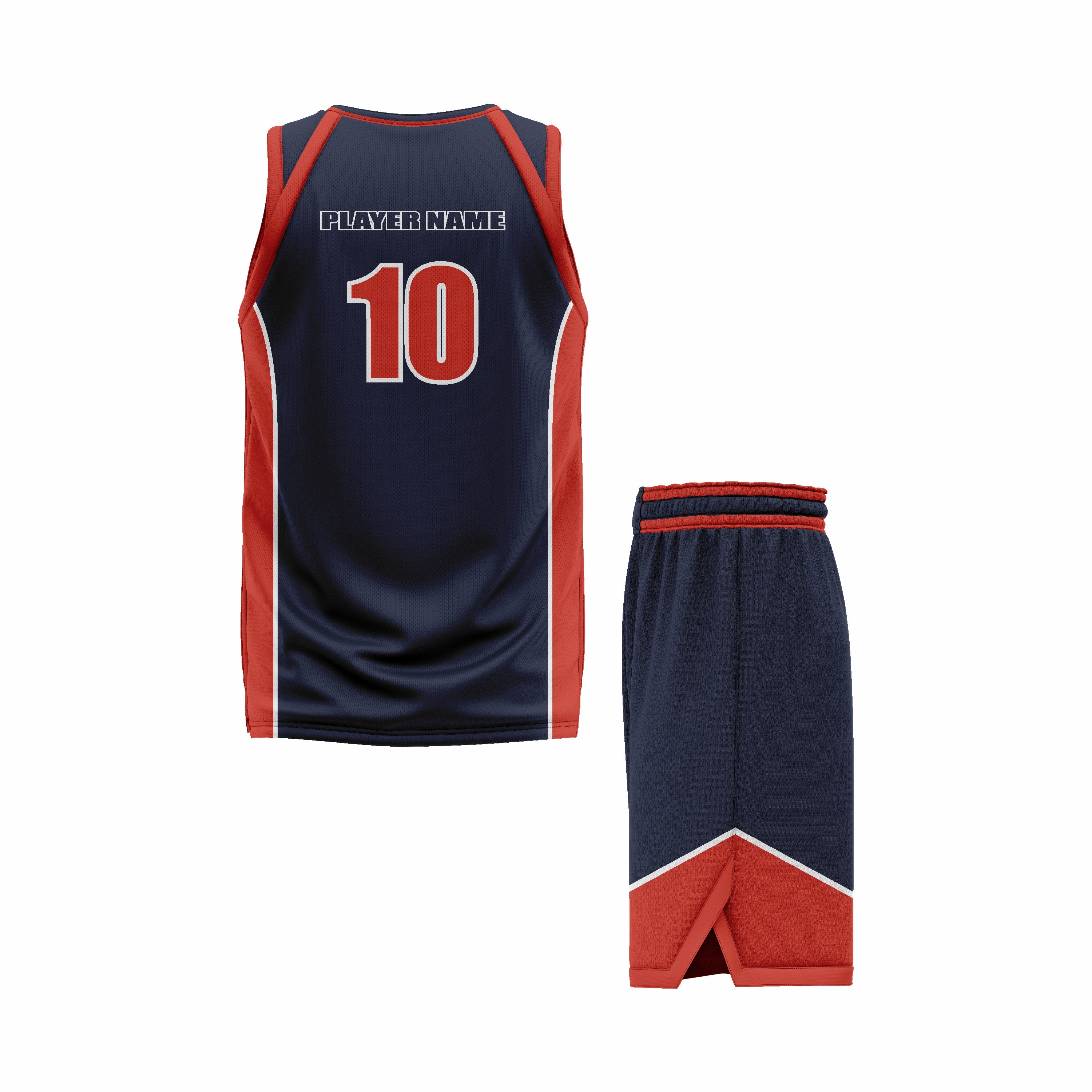 CUSTOM RED BLUE BASKETBALL UNIFORM