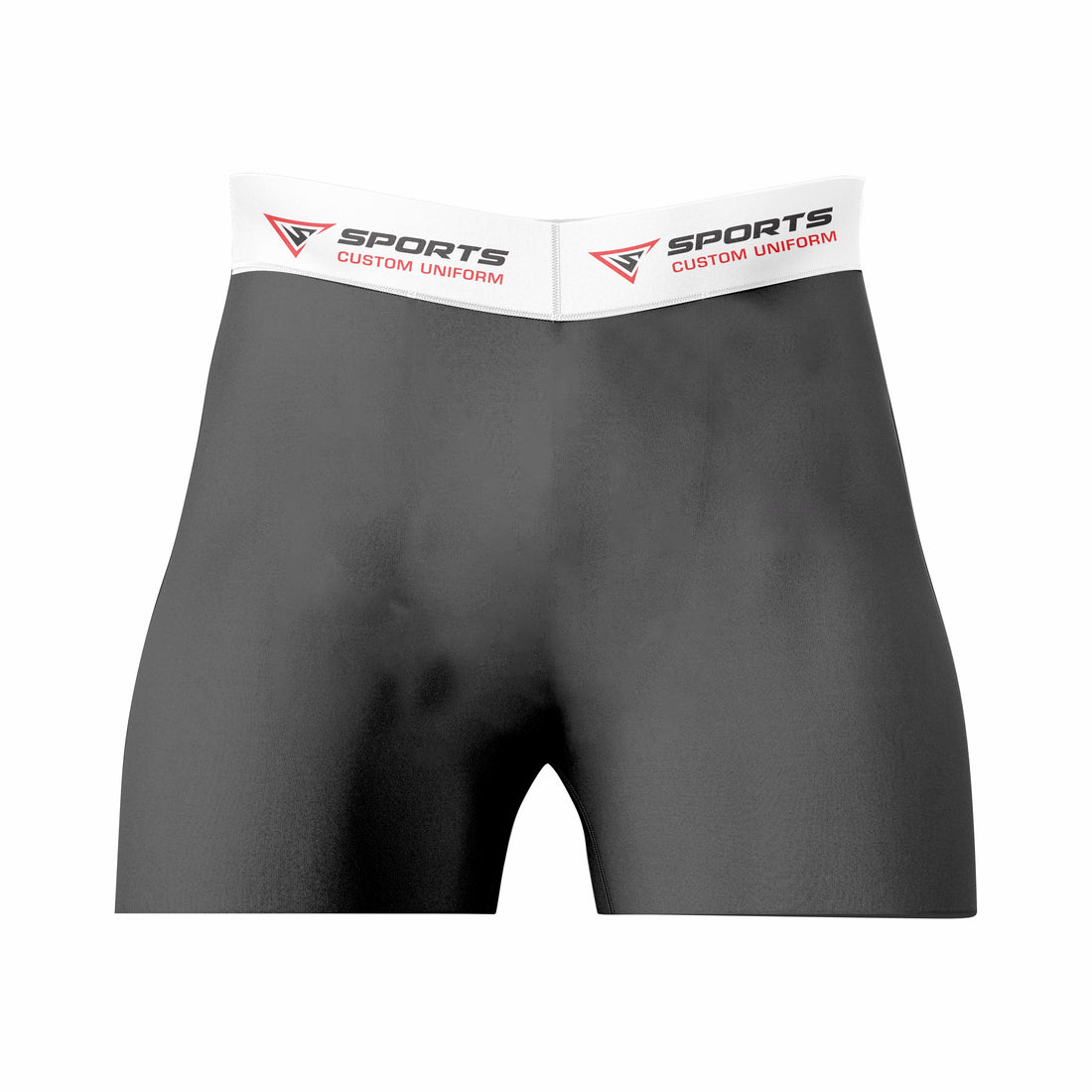 Custom Black white Authentic Compression Short