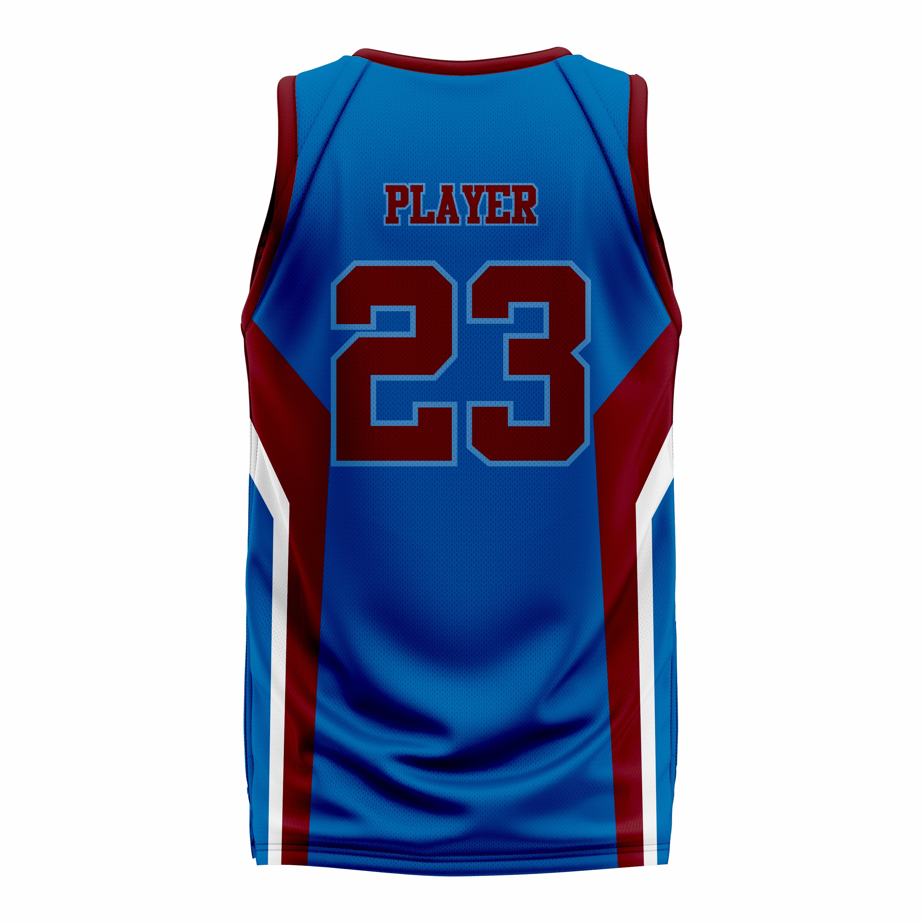 Custom Maroon white Blue Basketball Jersey | Sports Custom Uniform