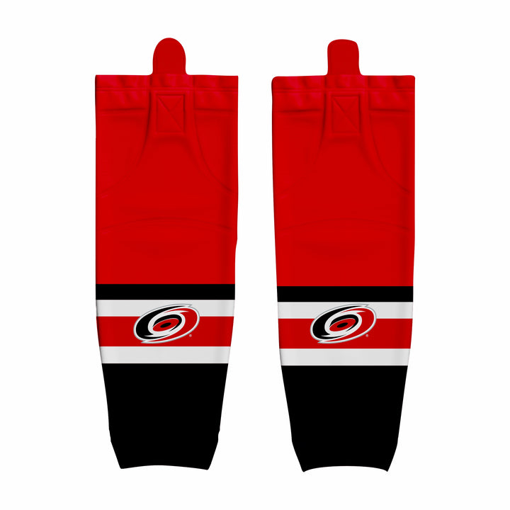 Custom Black Red White Hockey Socks