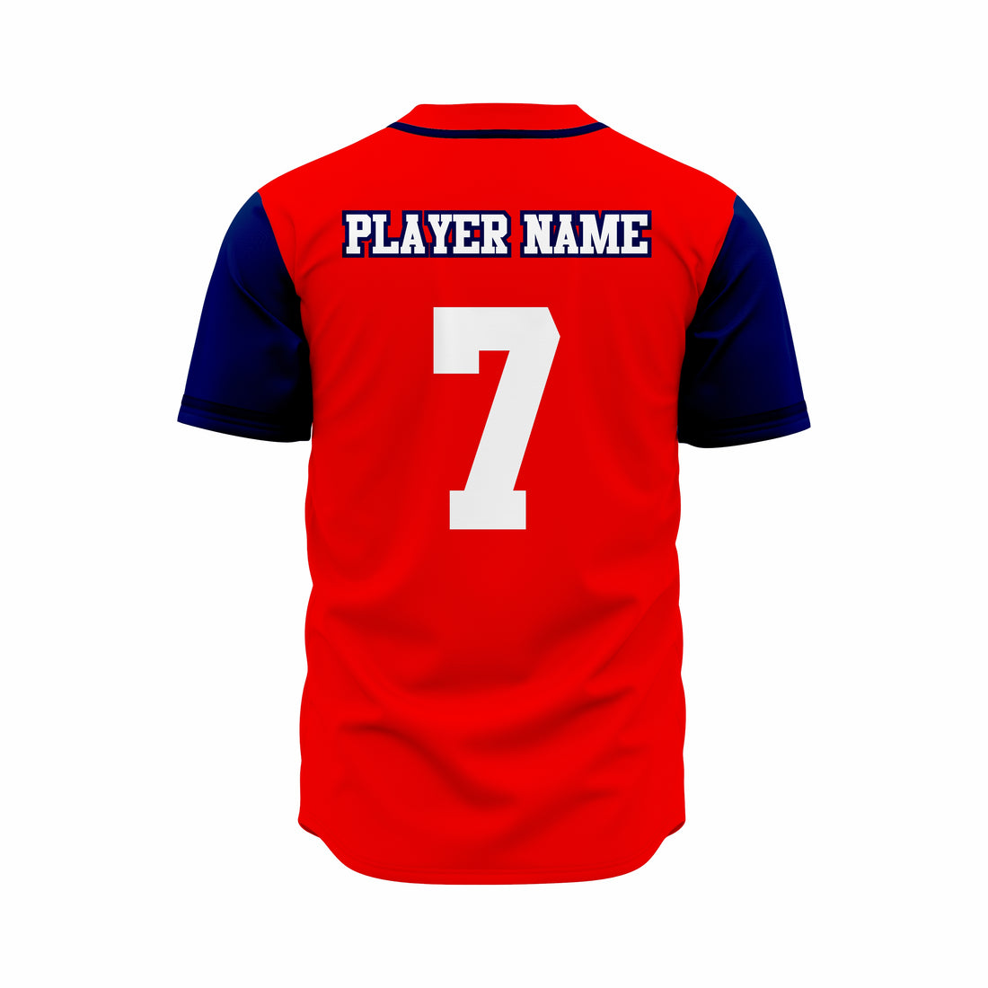 Custom Red & Black Authentic Softball full Buttons Jersey