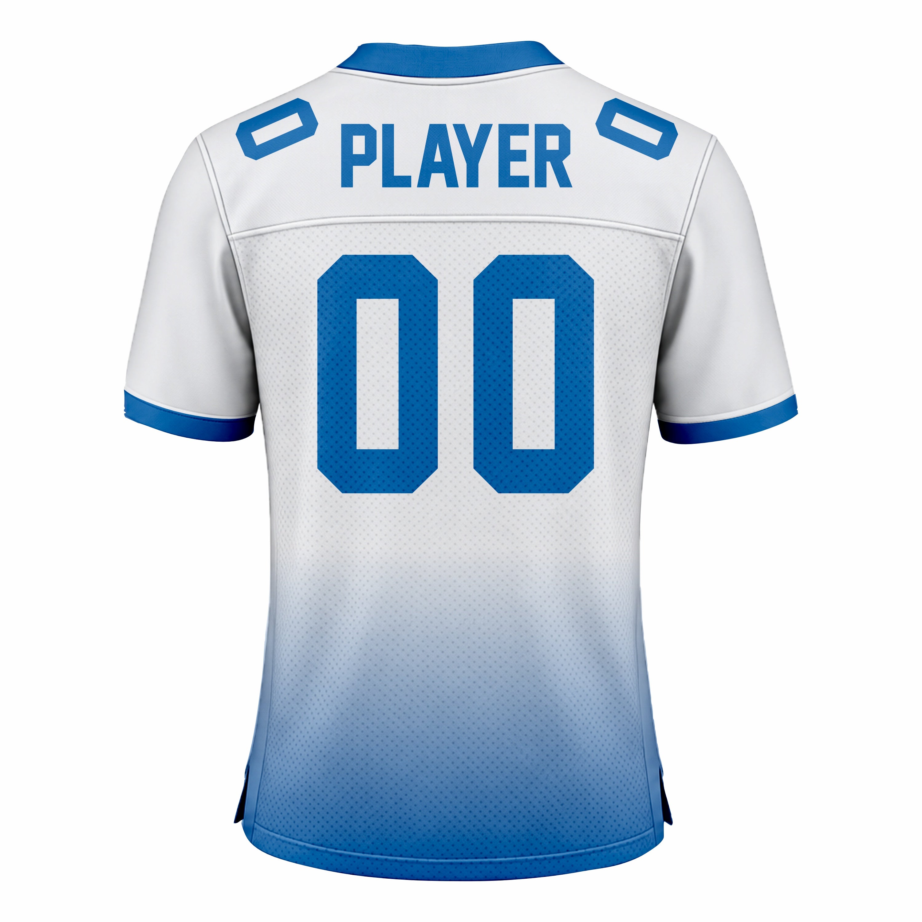 Custom Blue & White American Football Fan Jersey