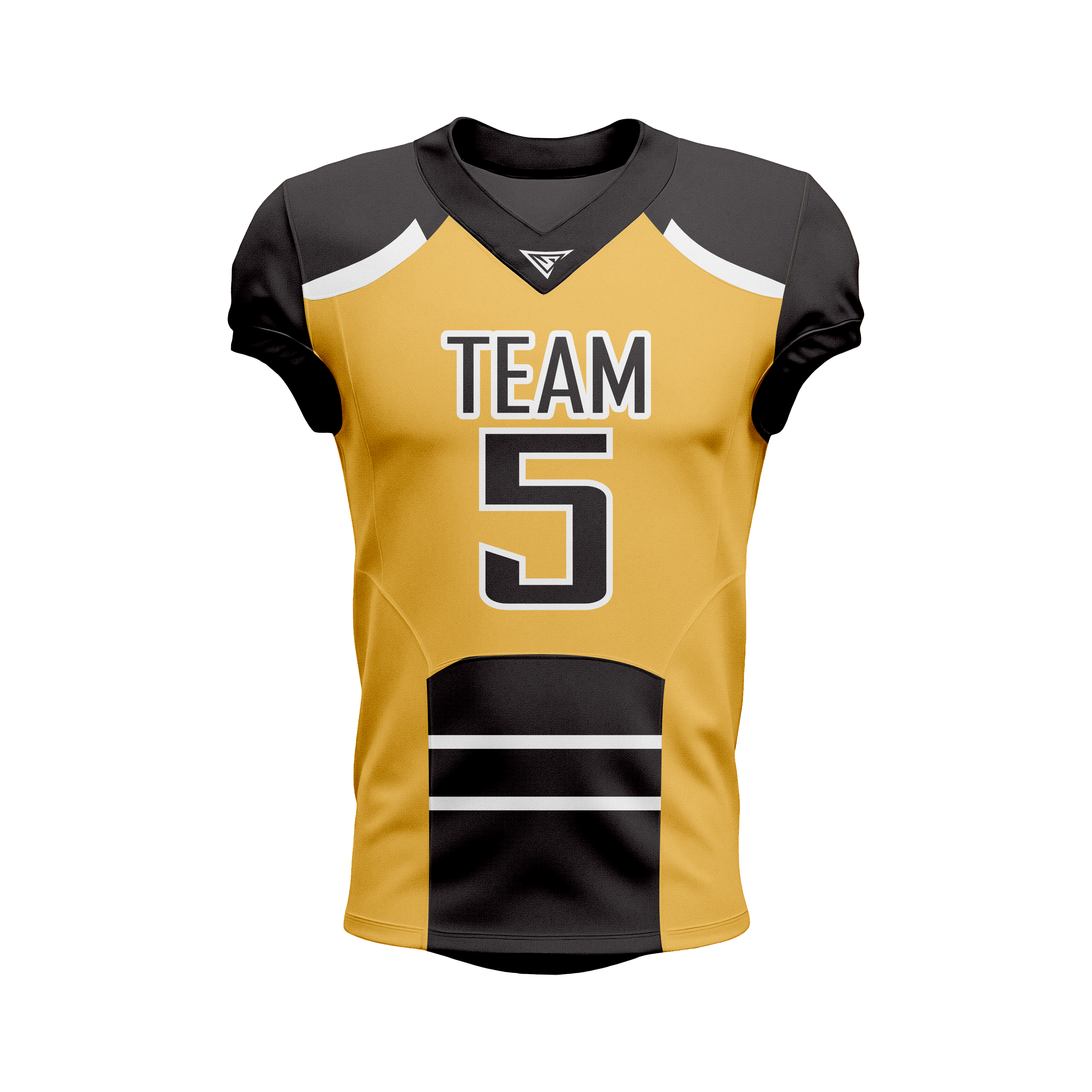 Custom Black & Orange American Football Jersey