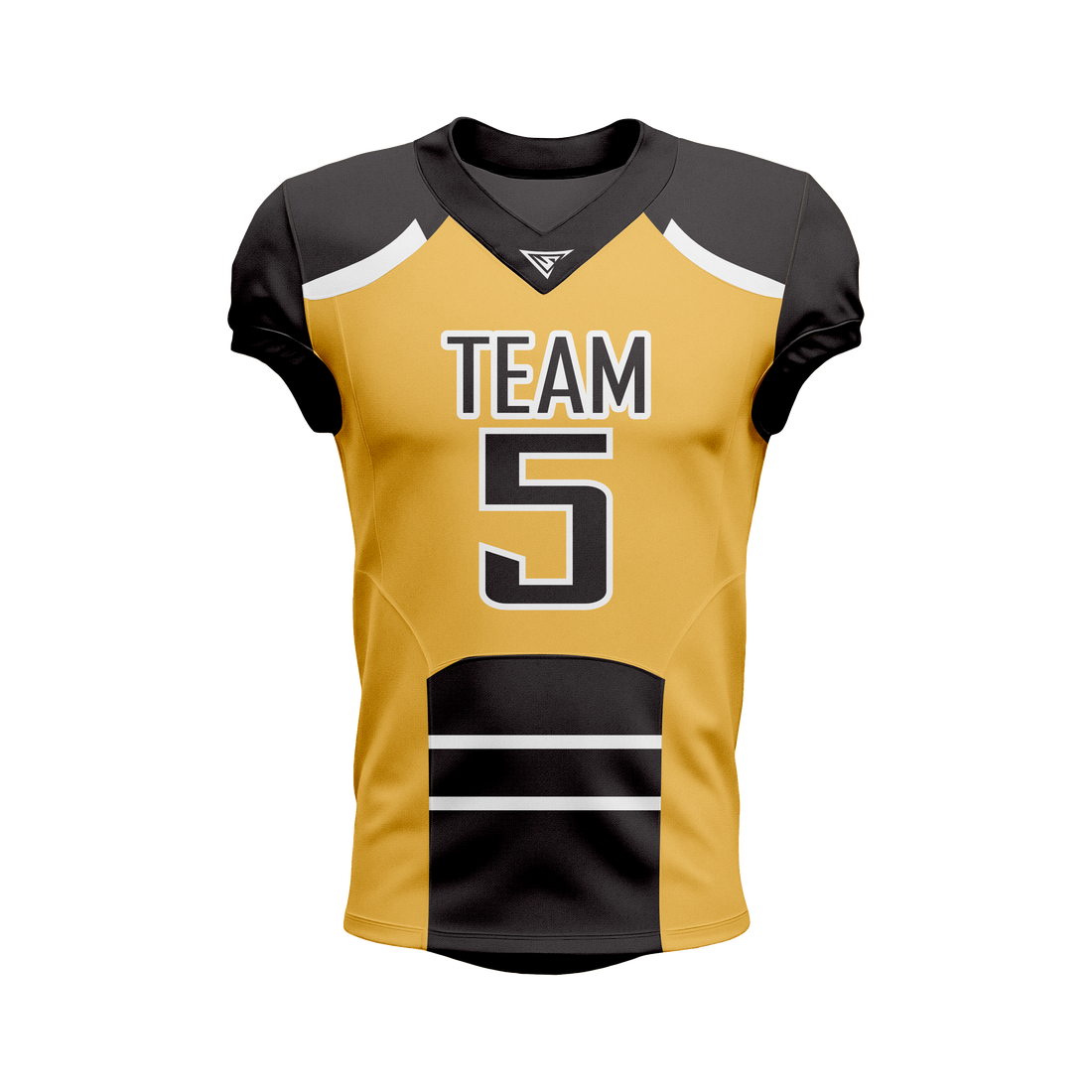 Custom Black & Orange American Football Jersey
