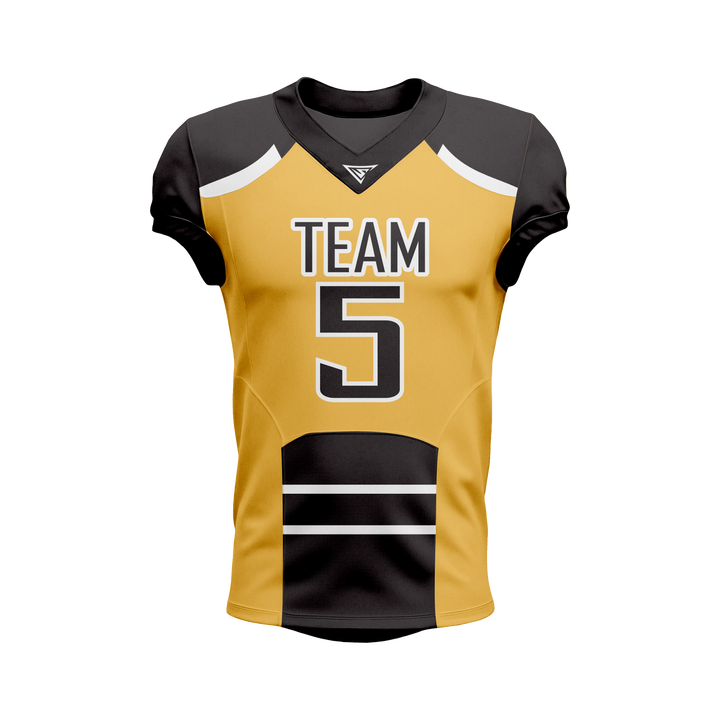 Custom Black & Orange American Football Jersey