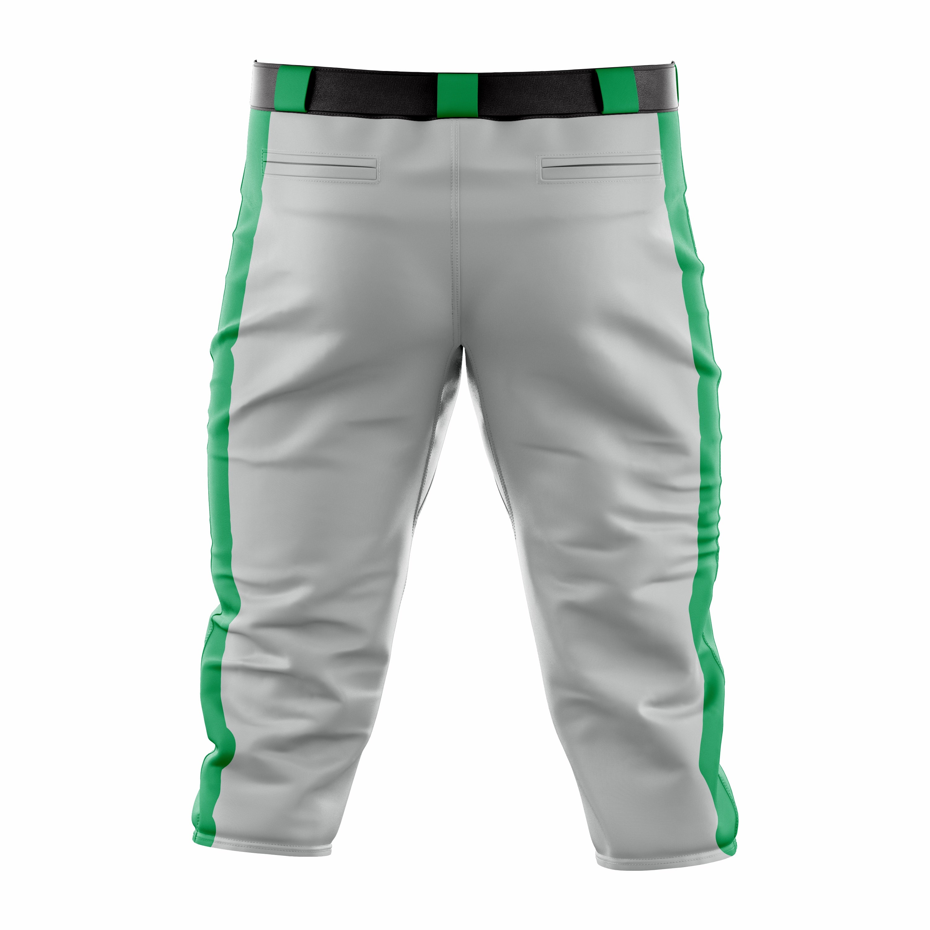 Custom Grey & Green Baseball Knicker Pant