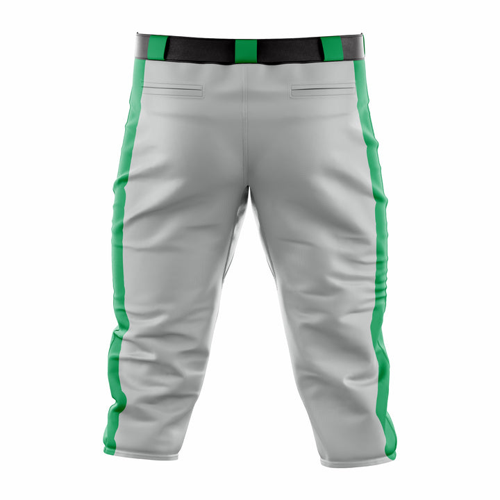 Custom Grey & Green Baseball Knicker Pant