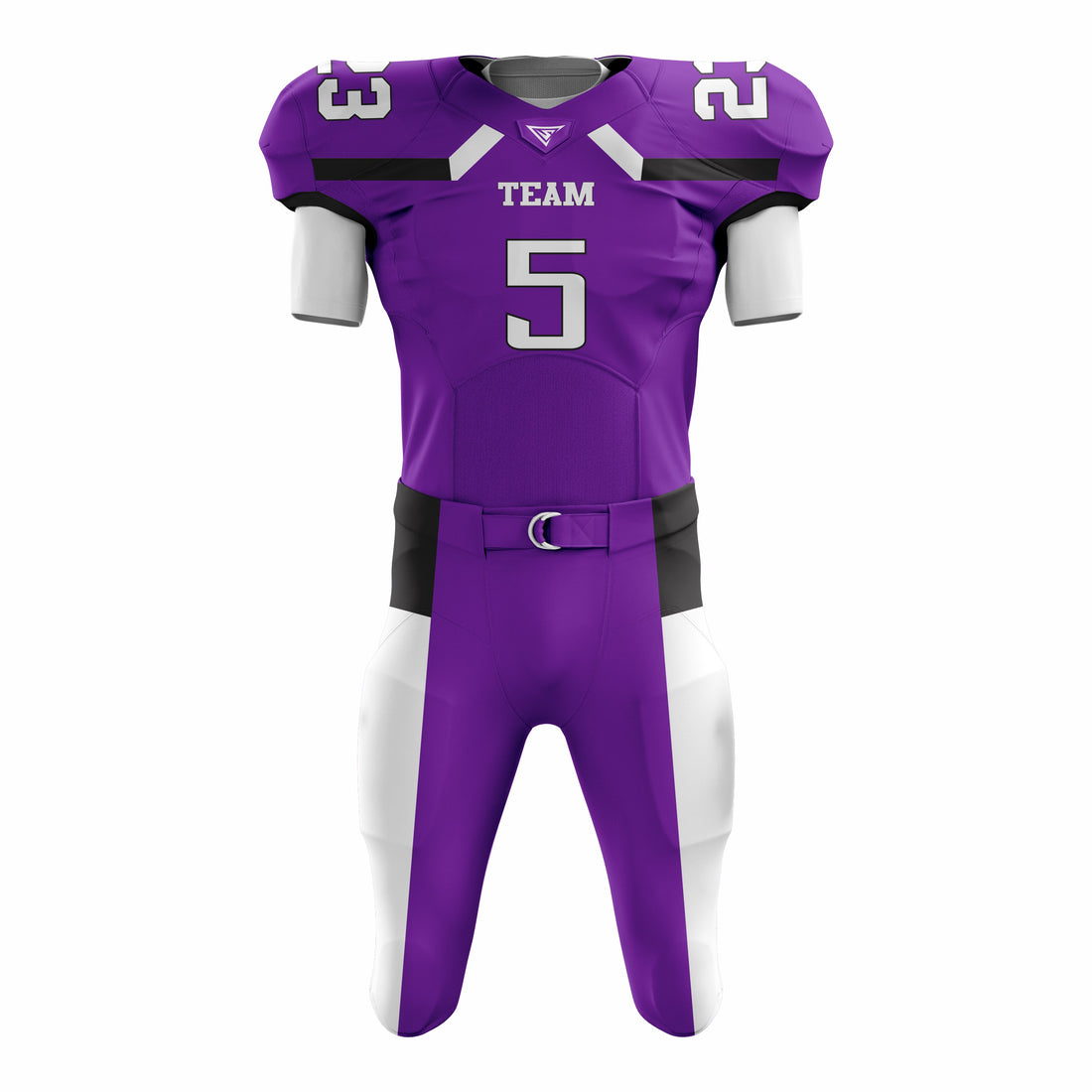 Custom White Purple American Football Uniforms with Integrated Pads