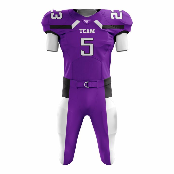 Custom White Purple American Football Uniforms with Integrated Pads