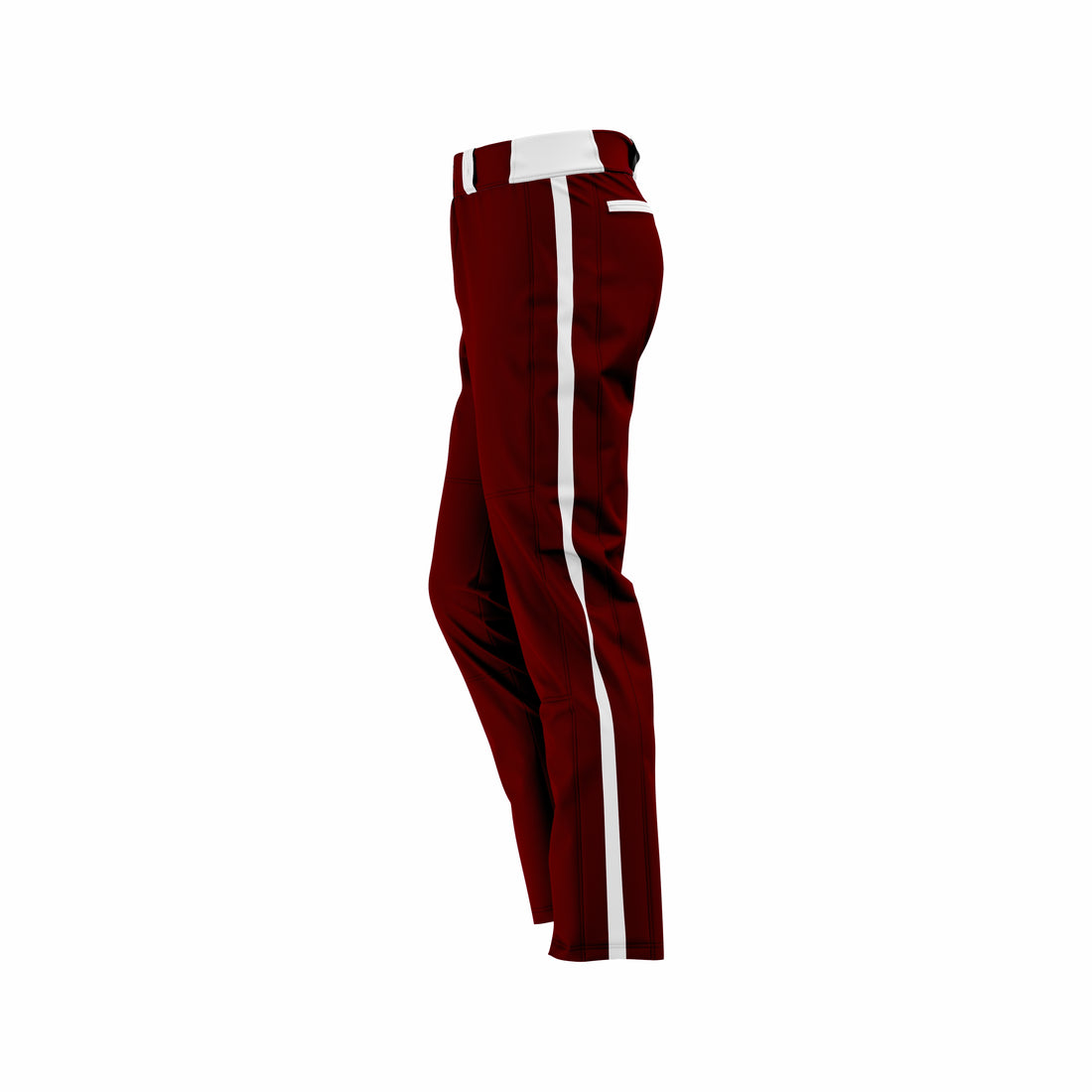 Custom Maroon & white softball Pant