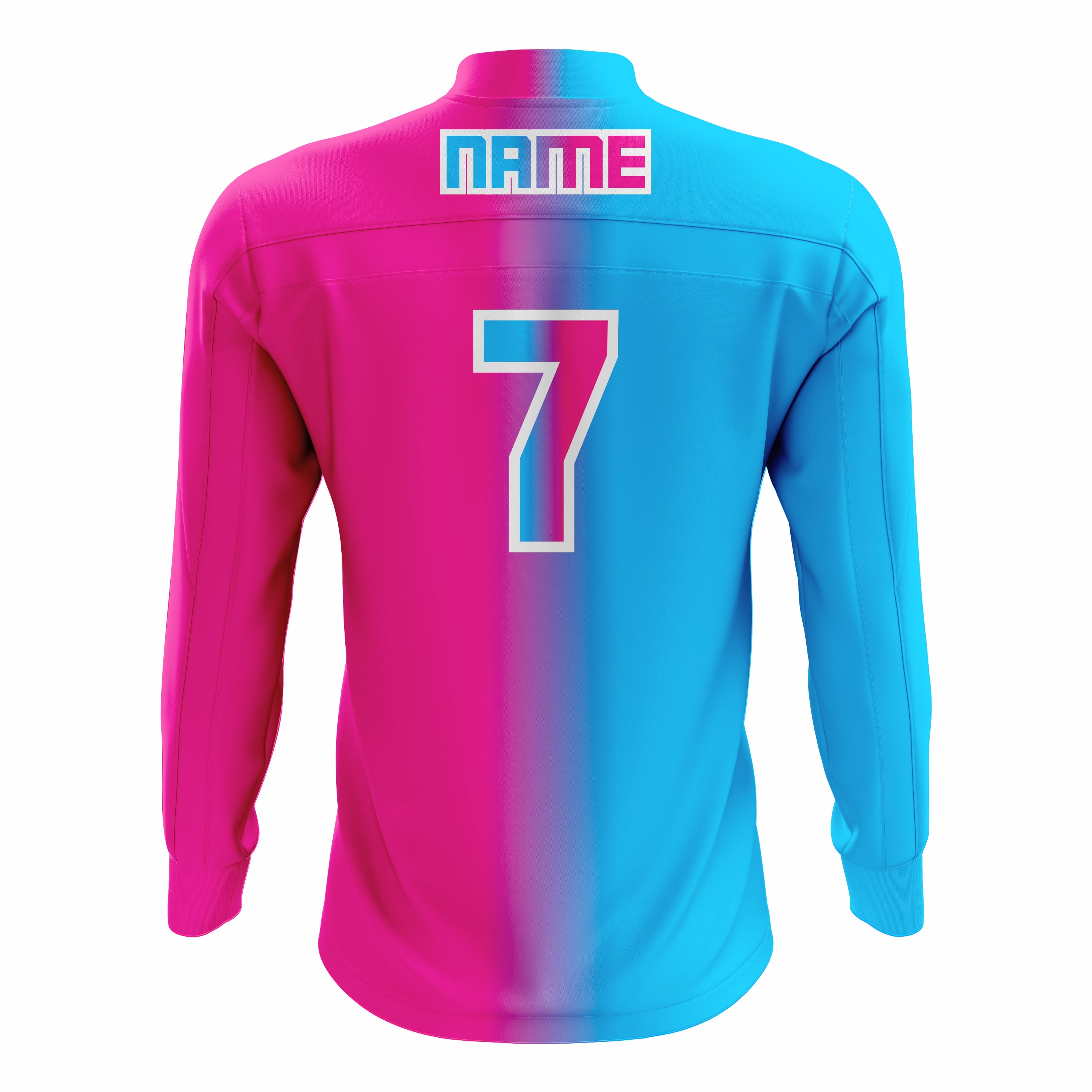 Custom Cyan, Pink & White ¼ ZIP LONG SLEEVE WARM UP SOFTBALL JACKET