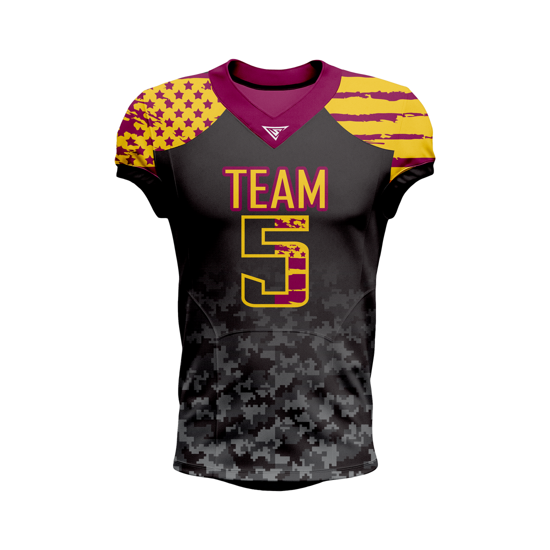 Custom Maroon & Green American Football Jersey