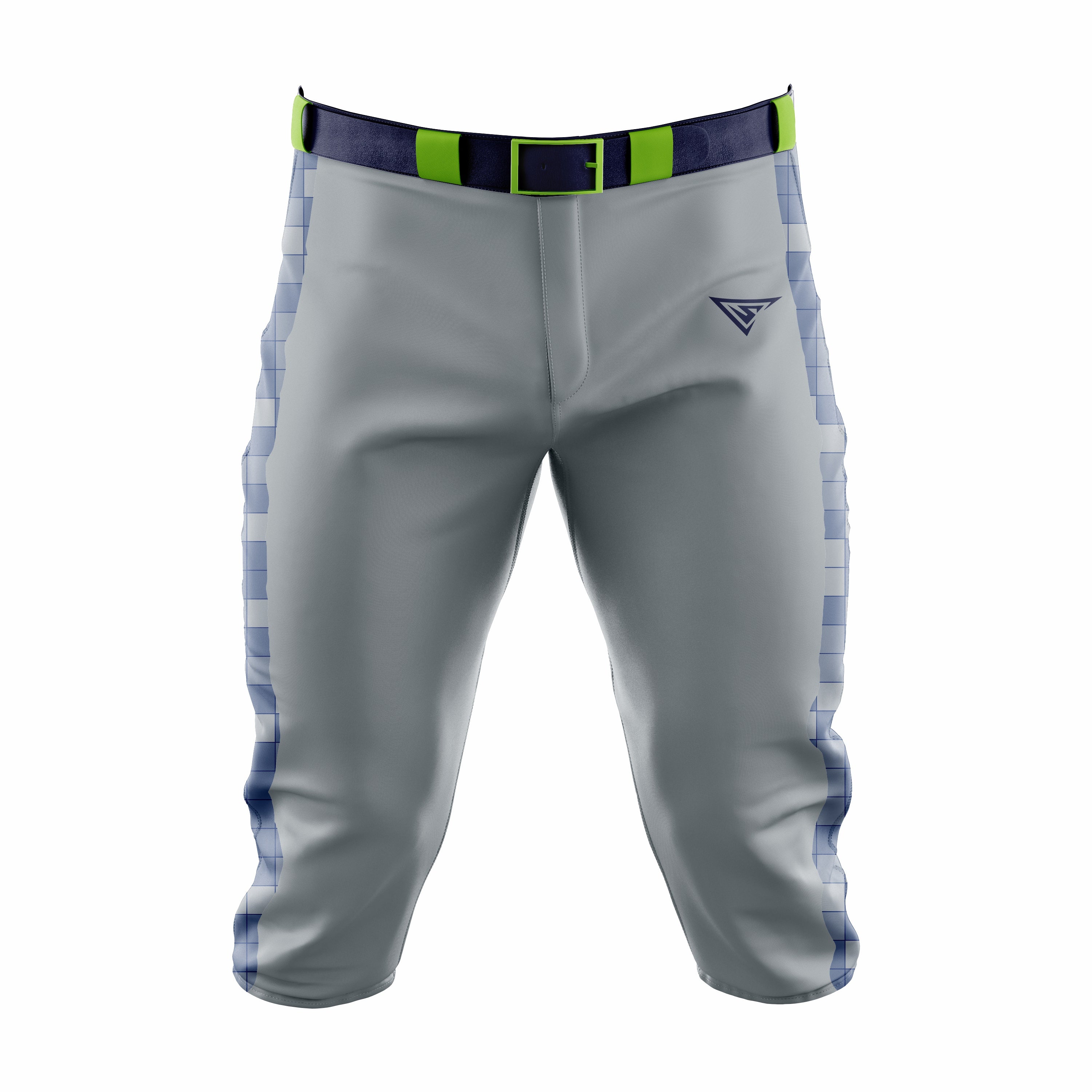 Custom Grey & Green Baseball Knicker Pant