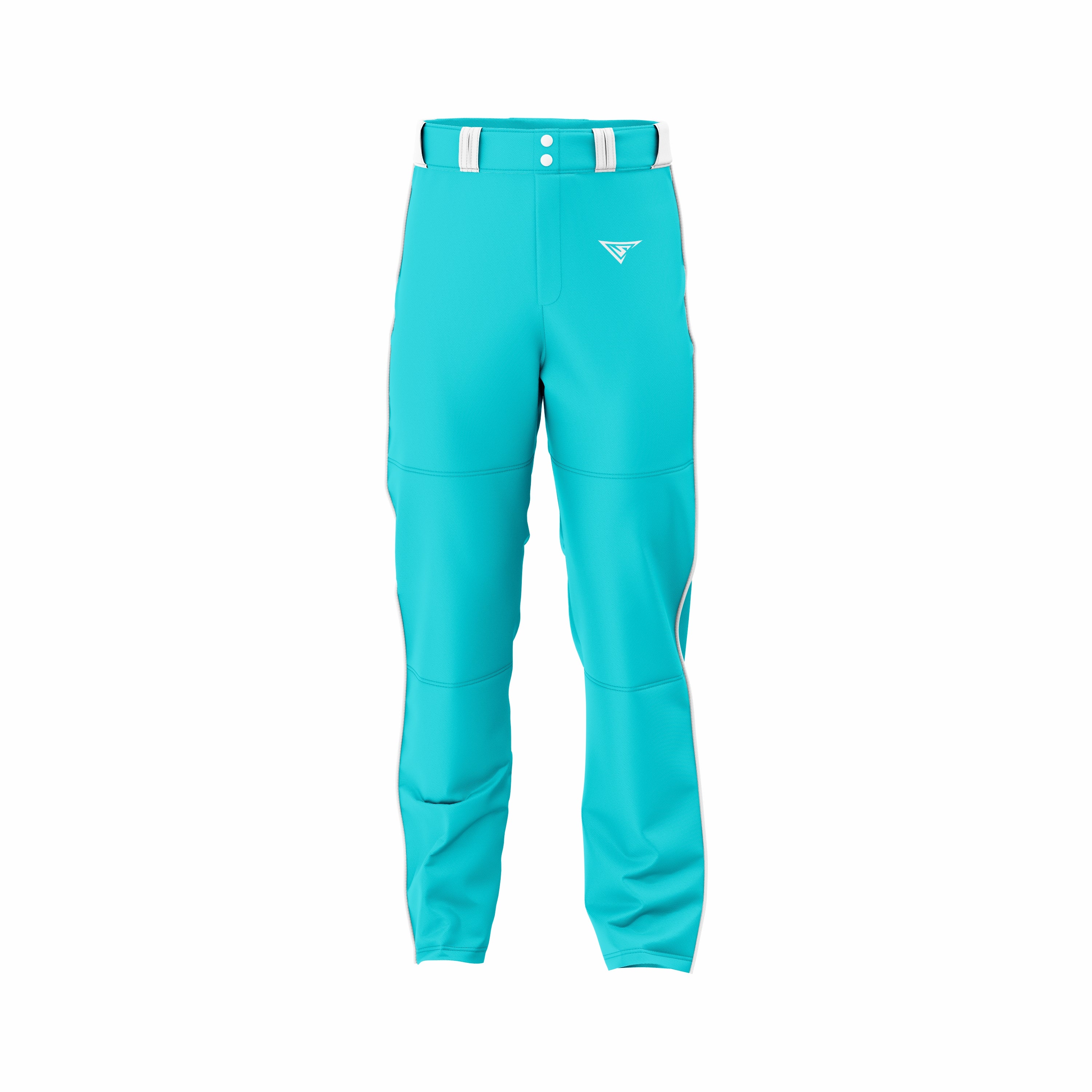 Custom Cyan & White Baseball Pant