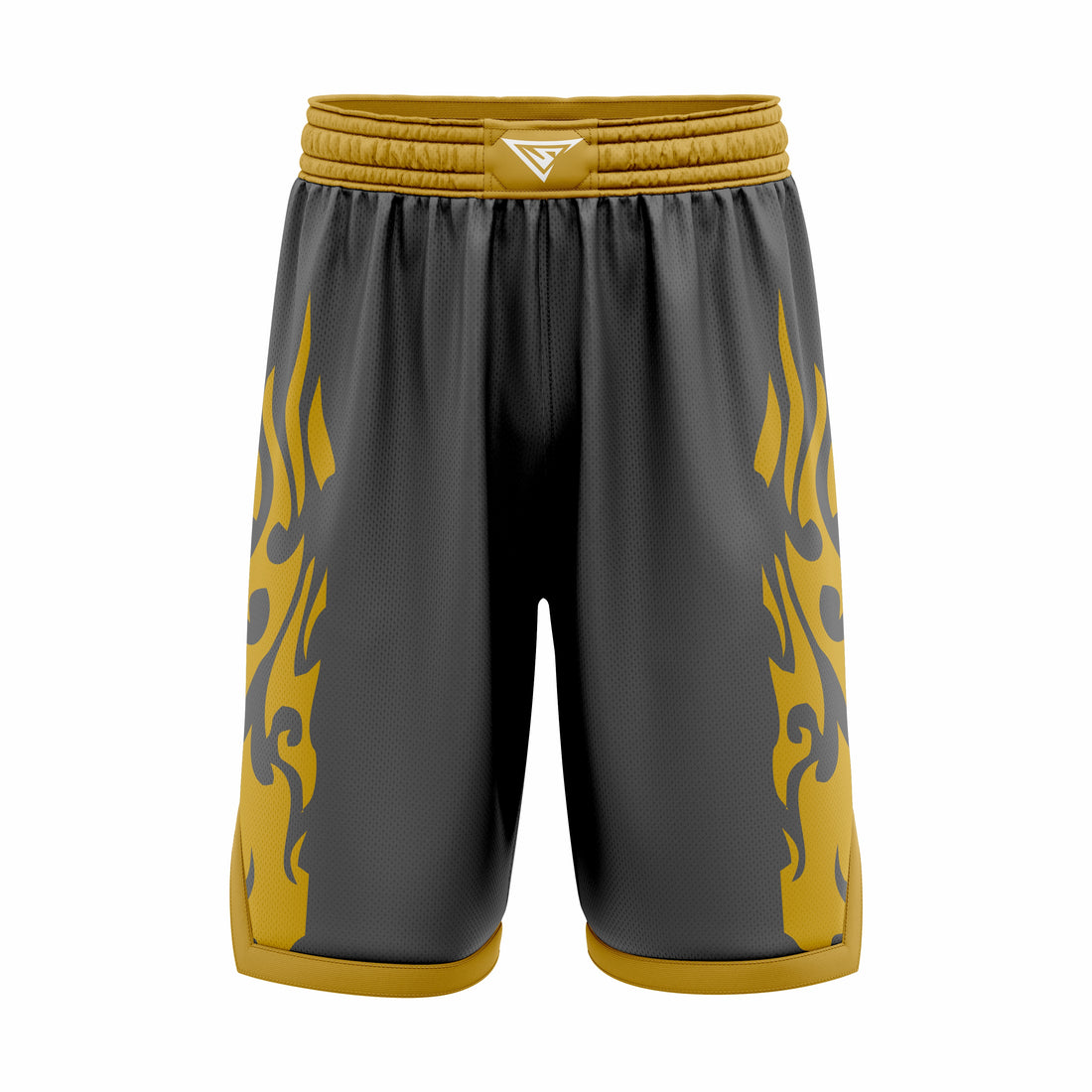 Custom Black & Orange Authentic Basketball Shorts