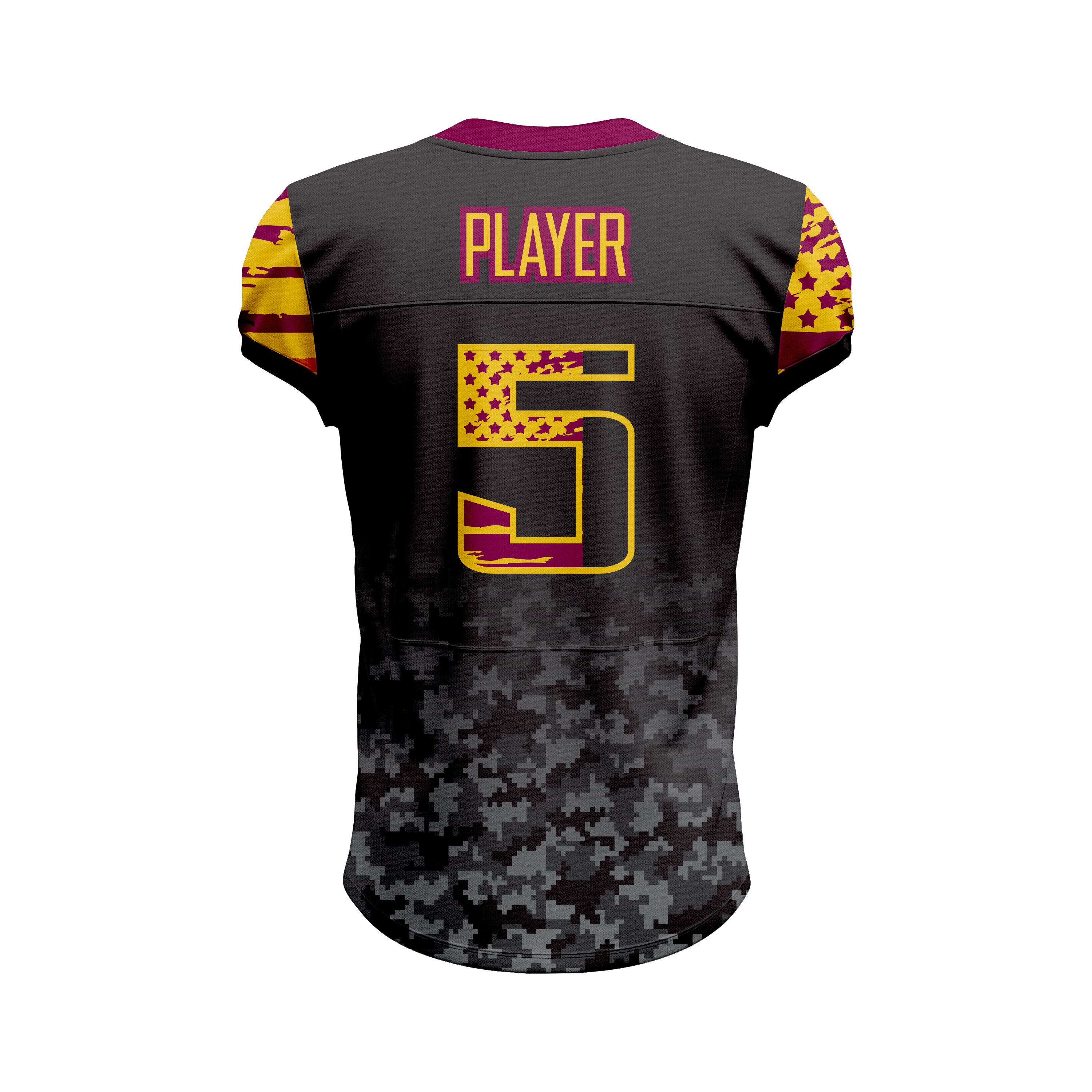 Custom Maroon & Green American Football Jersey
