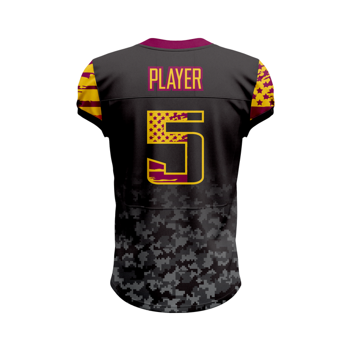 Custom Maroon & Green American Football Jersey